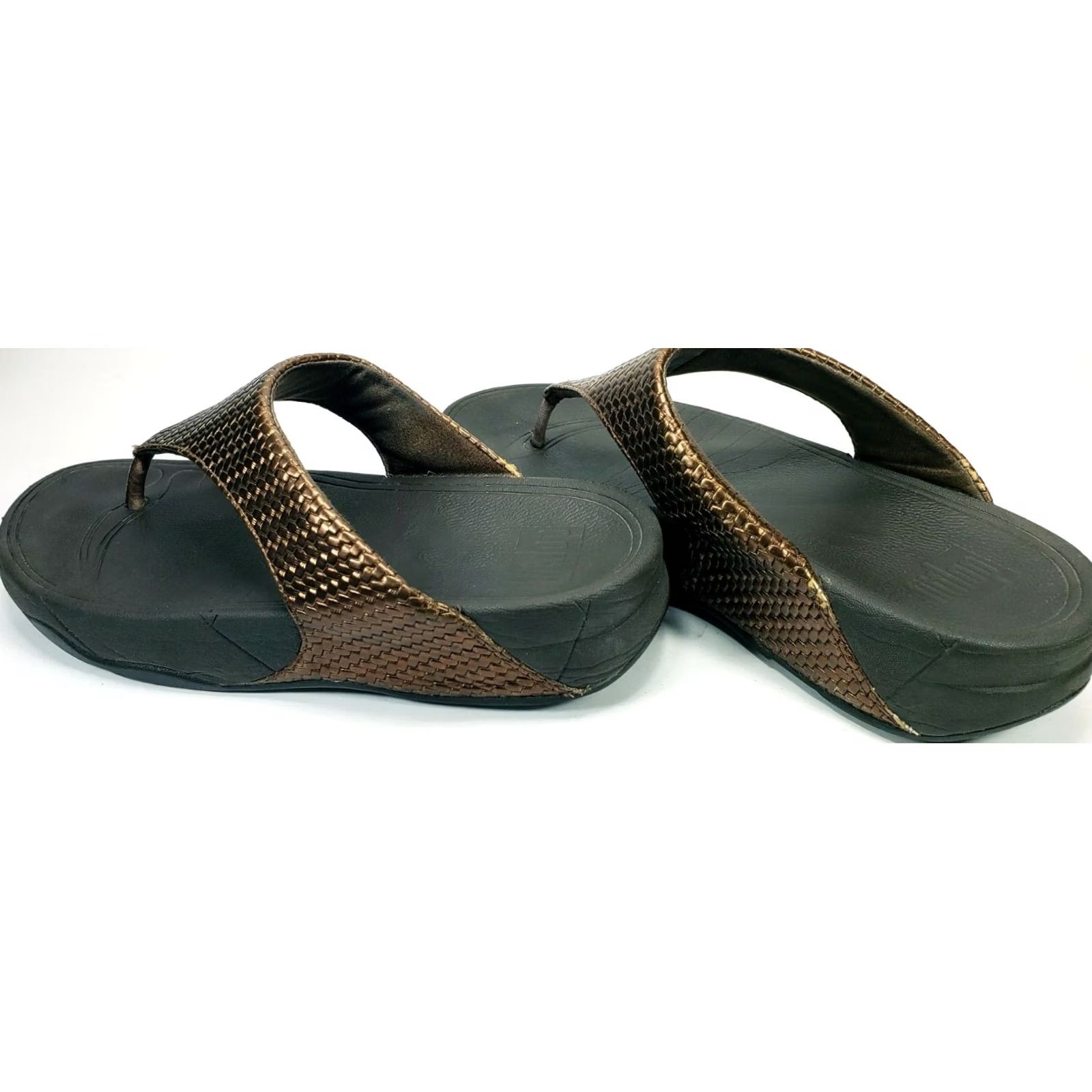 Vintage VINTAGE FitFlop Lulu Weave Flip Flop Sandal Bronze 38EU 7M Womens Men’s? Size US 7 / IT 37 - 7 Thumbnail