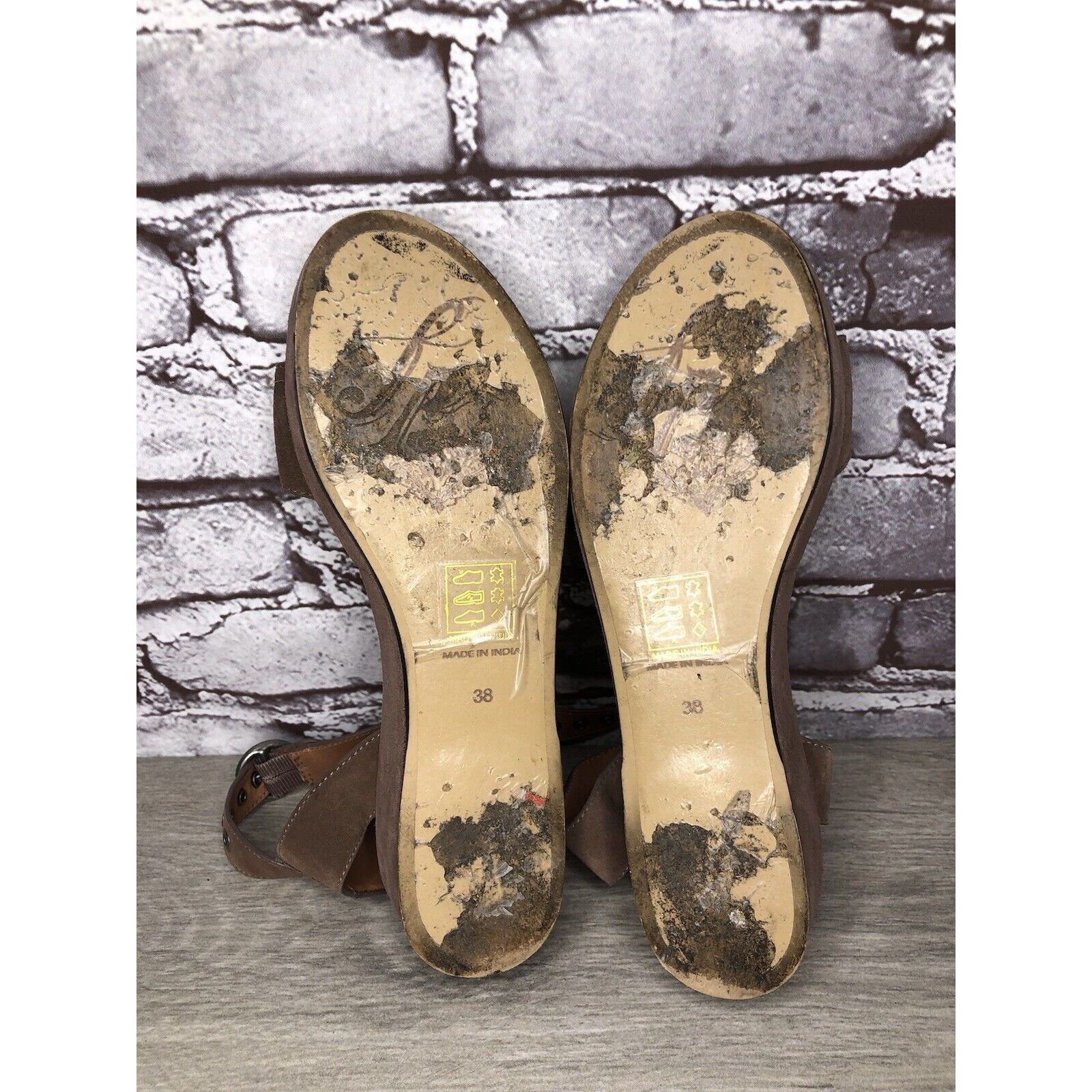 Free People Free People Plum Taupe Suede Platform Ankle Strap Sandals Wo Size US 8 / IT 38 - 12 Thumbnail