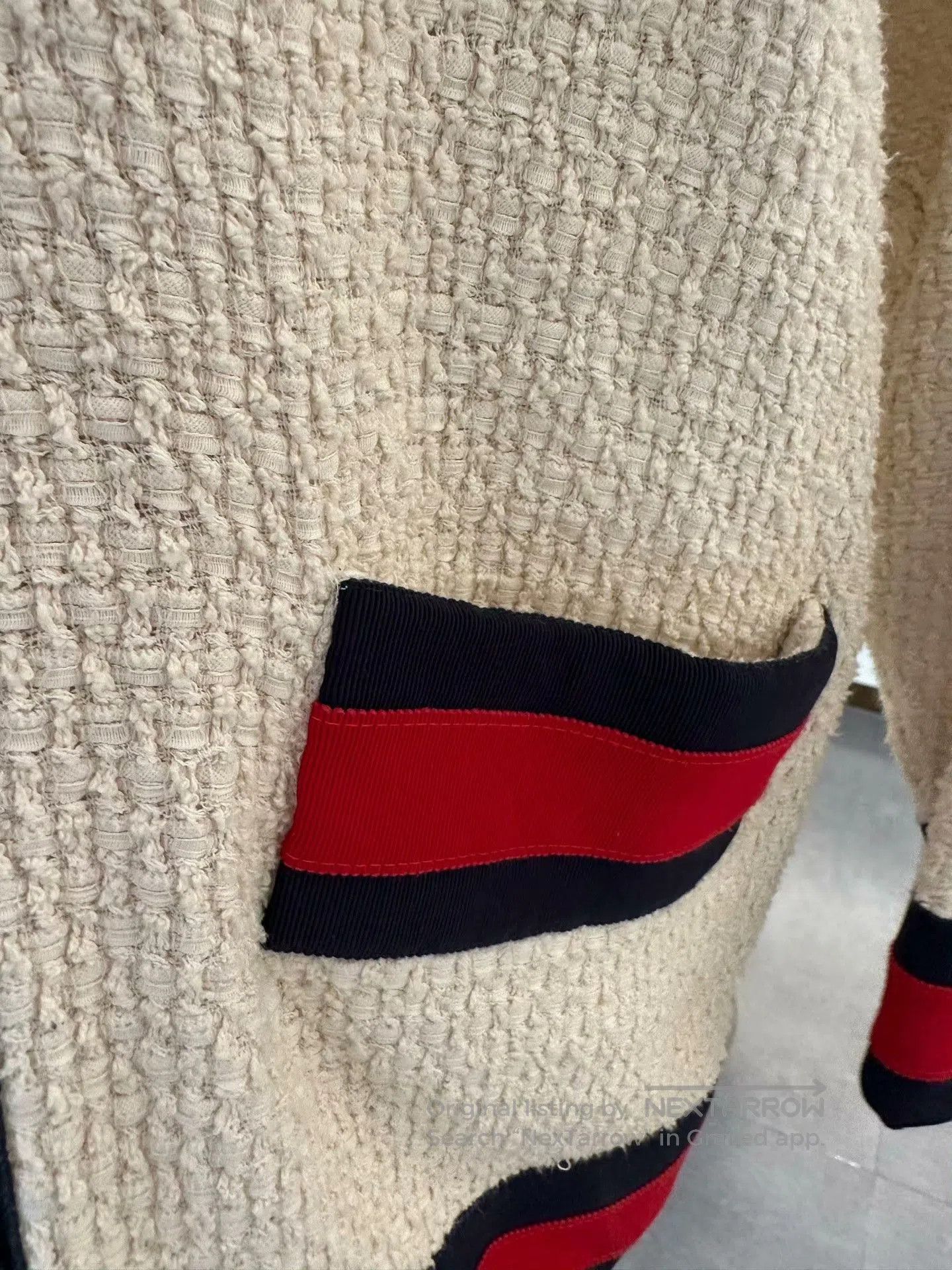 Gucci Gucci White Tweed Jacket w/ Red Blue Trim. Size XS / US 0-2 / IT 36-38 - 5 Thumbnail