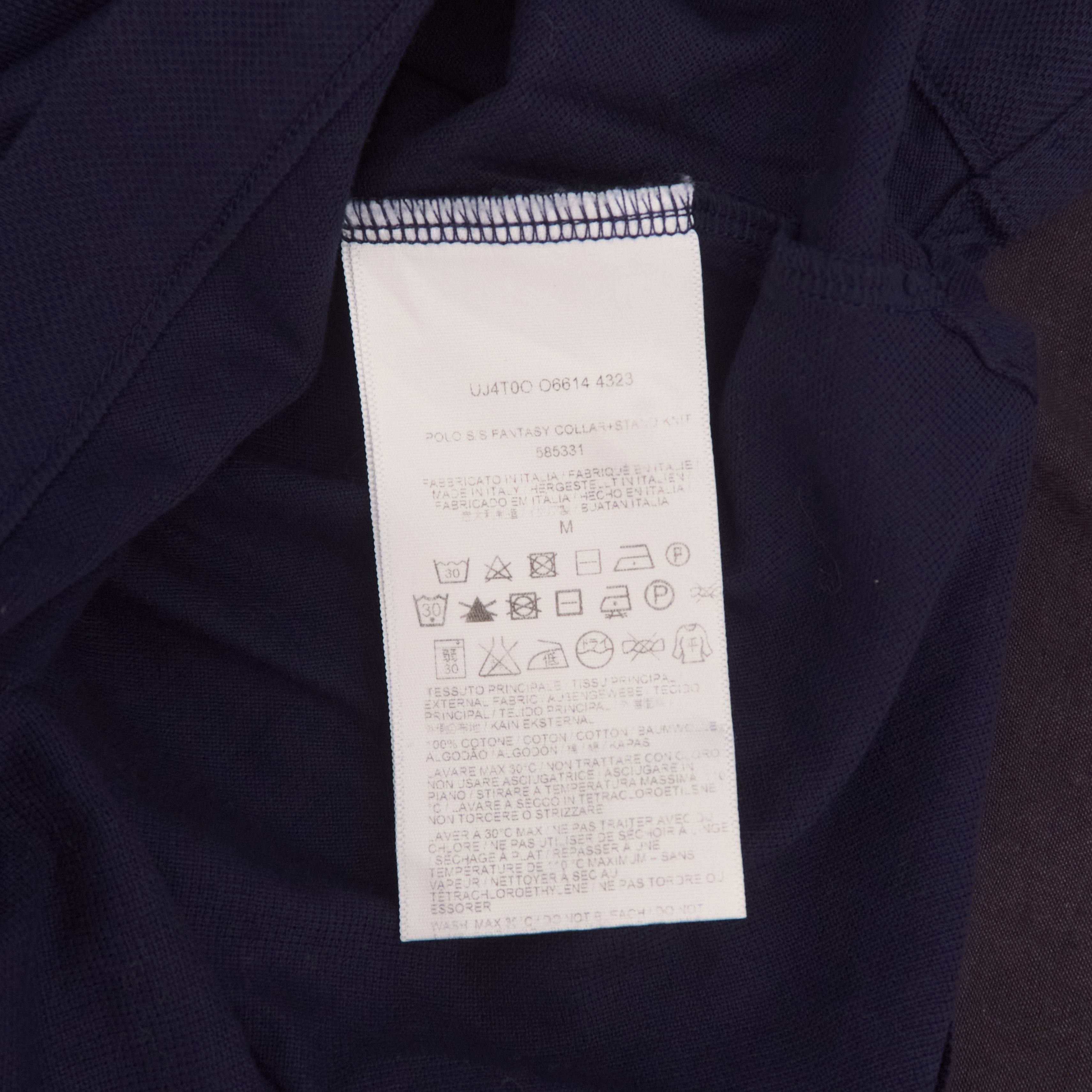 Brioni BRIONI Navy Polo Shirt Made in Italy Brown Trim Size US M / EU 48-50 / 2 - 3 Thumbnail
