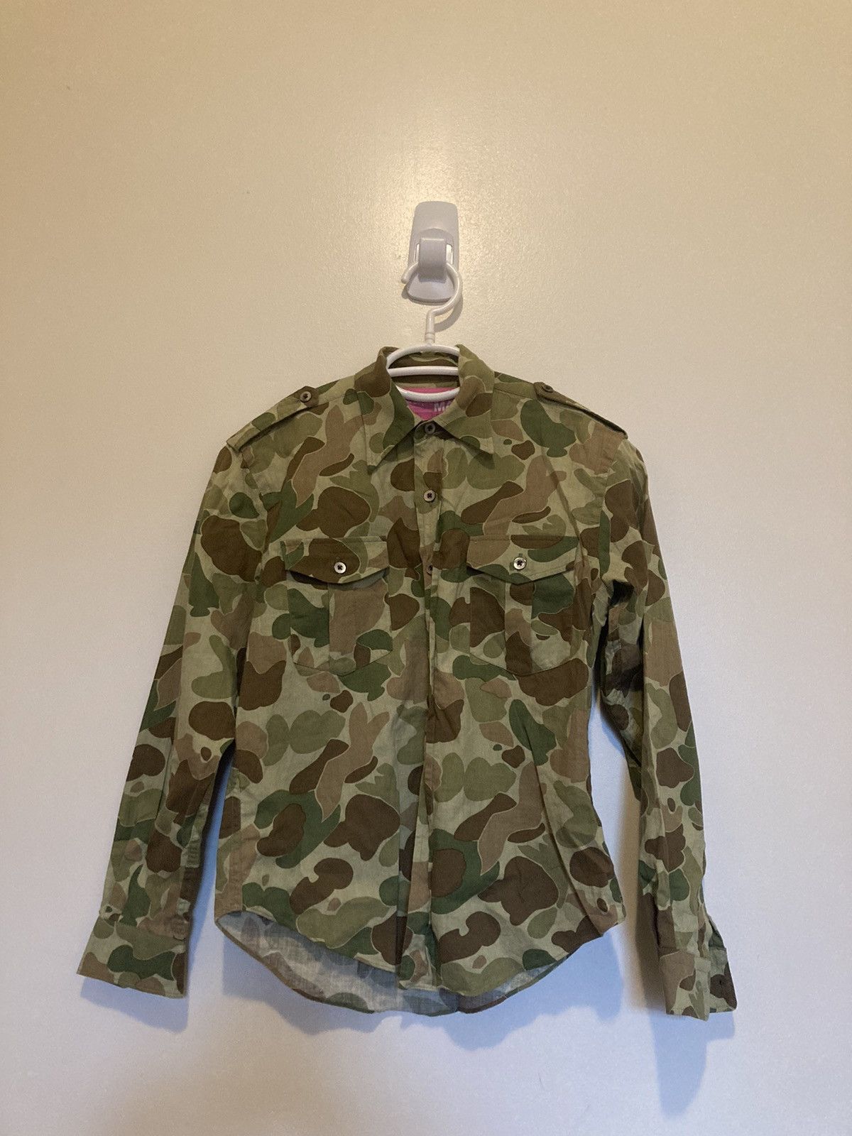 2003 Military-Style Shirt with Epaulettes