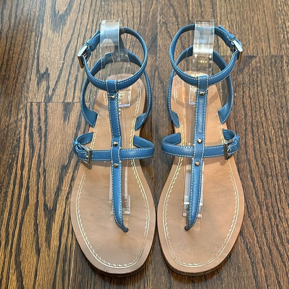 Prada PRADA Saffiano Leather Sandals Size: 9.5 | IT 39.5 Size US 9.5 / IT 39.5 - 6 Thumbnail
