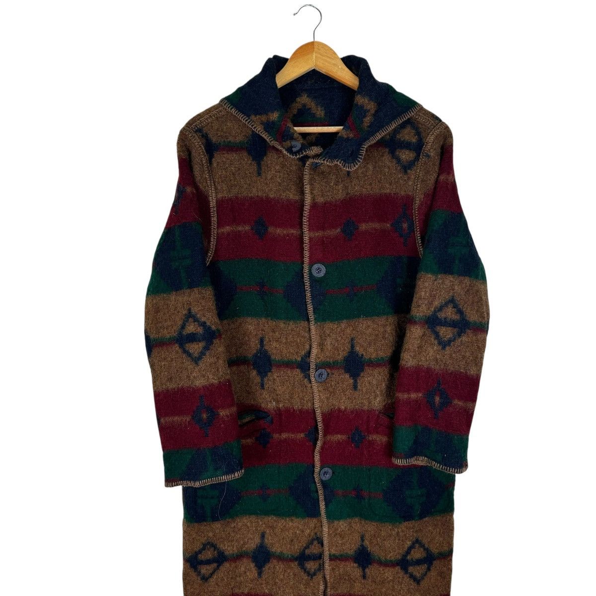🔥WOOLRICH NATIVE NAVAJO REVERSIBLE LONG JACKET