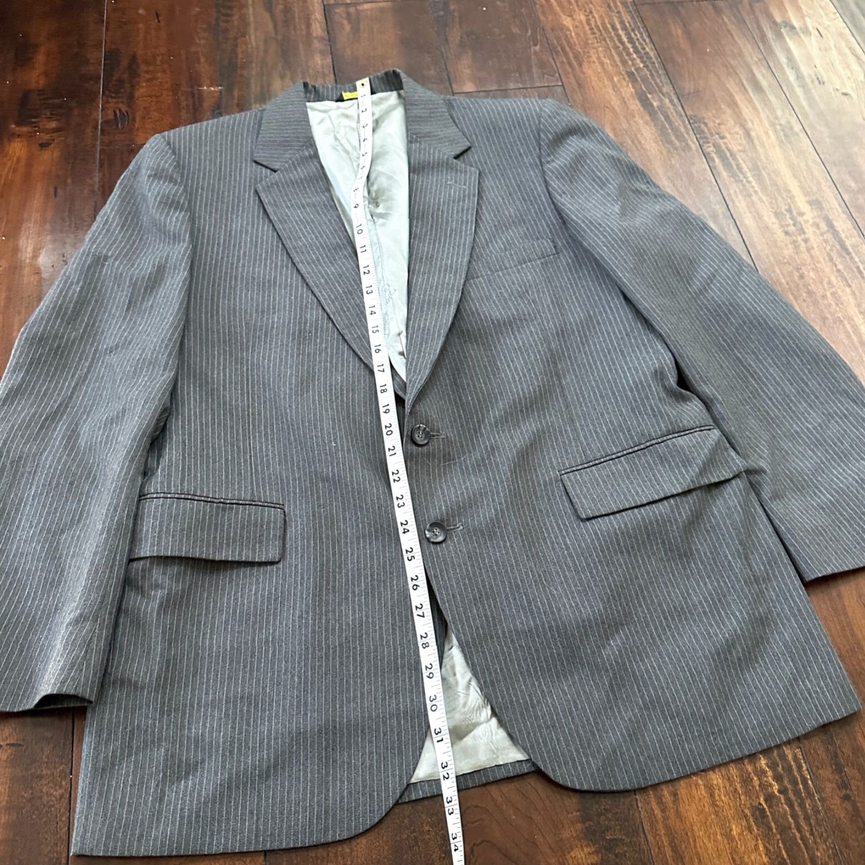 Vintage VINTAGE Nino Cerruti 3-Piece Men's Gray Wool Suit 42 Chest Business Formal 80s Size 42R - 3 Thumbnail