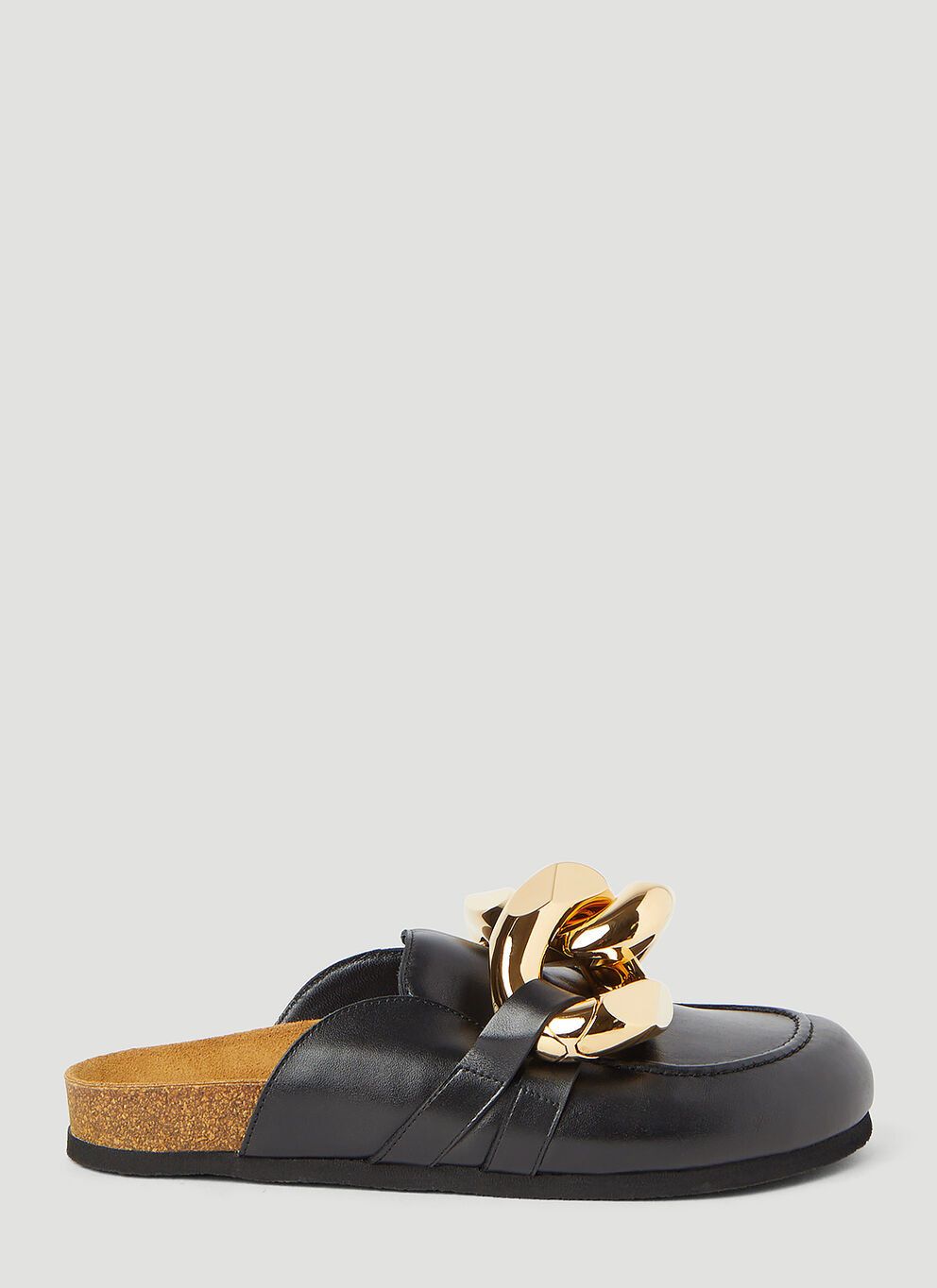 image of J W Anderson Chain Leather Loafers in Black, Men's (Size 7)