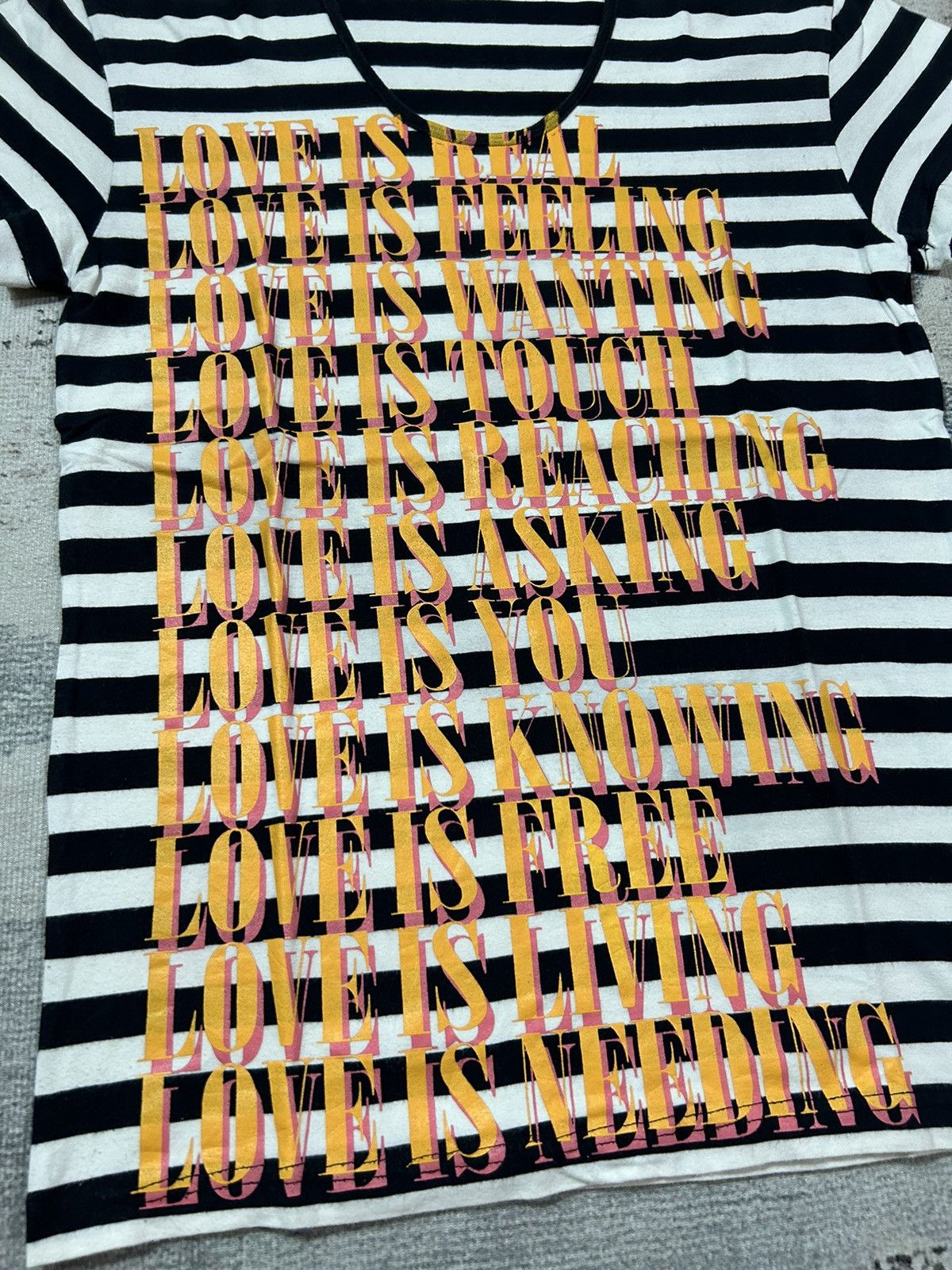 If Six Was Nine × Japanese Brand Gothic Y2k Japanese Poem Stripe Tshirt Size US M / EU 48-50 / 2 - 3 Thumbnail
