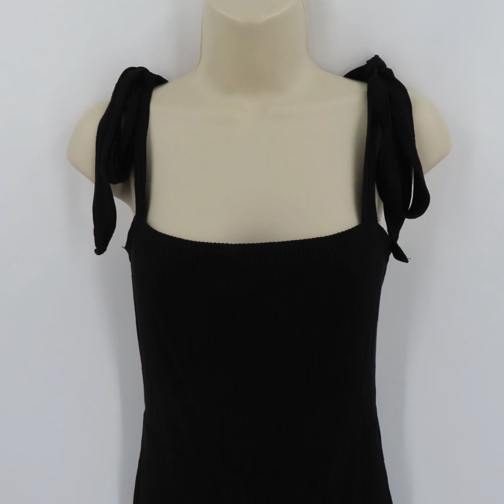 Reformation Reformation Jumpsuit One-Piece Women Ribbed Square Neck Medium Black Size 32" / US 10 / IT 46 - 2 Thumbnail