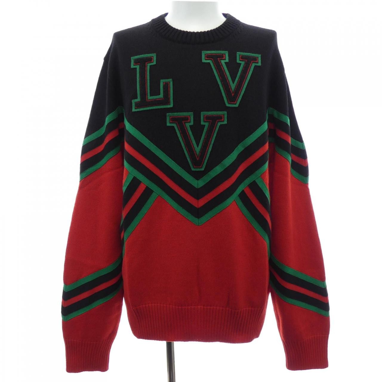 Louis Vuitton Louis Vuitton Louis Vuitton LVV Sports Team Wool Knit Textile Tops HMN64WZLL DUTY FREE for USA Size ONE SIZE - 1 Thumbnail