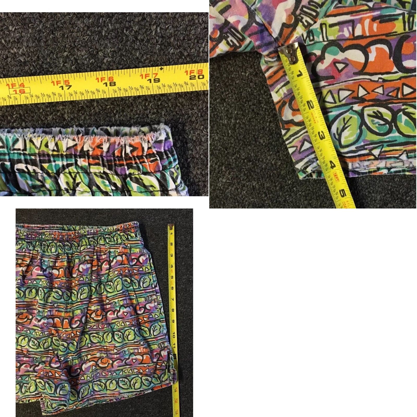 Etro VINTAGE Abstract Art All Over Print Shorts L Women Green 80s 90s Vaporwave Grunge Retro Surf Skate Beach Western Punk 70s 80s Size 36" / US 14 / IT 50 - 8 Thumbnail