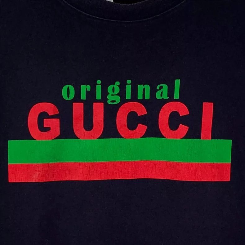 Gucci Gucci Black Logo Printed Short Sleeve TShirt-2506 Size M / US 6-8 / IT 42-44 - 4 Thumbnail