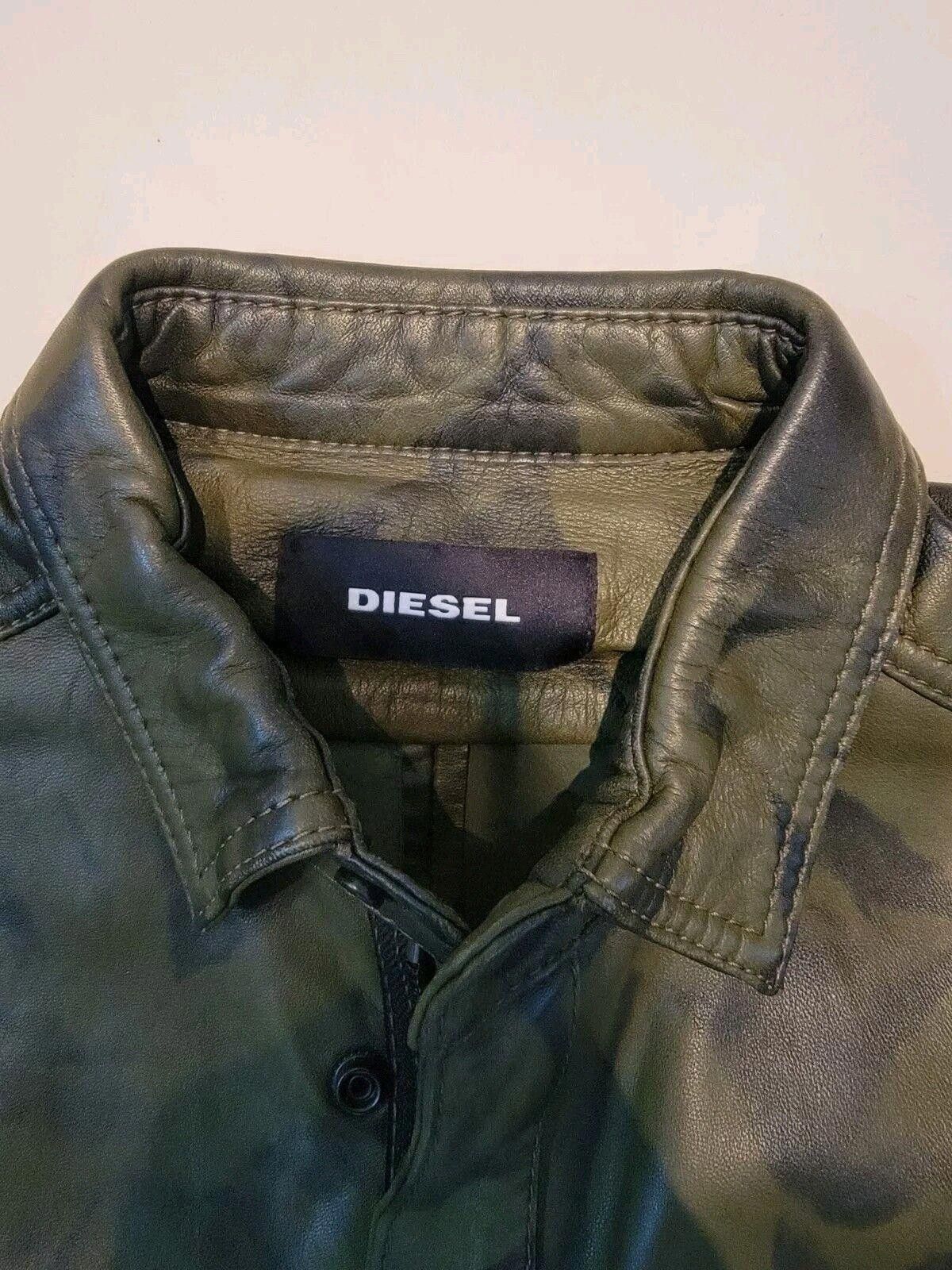 Diesel DIESEL S-Late Padded Printed Camo Leather Men's Jacket L Size US L / EU 52-54 / 3 - 4 Thumbnail