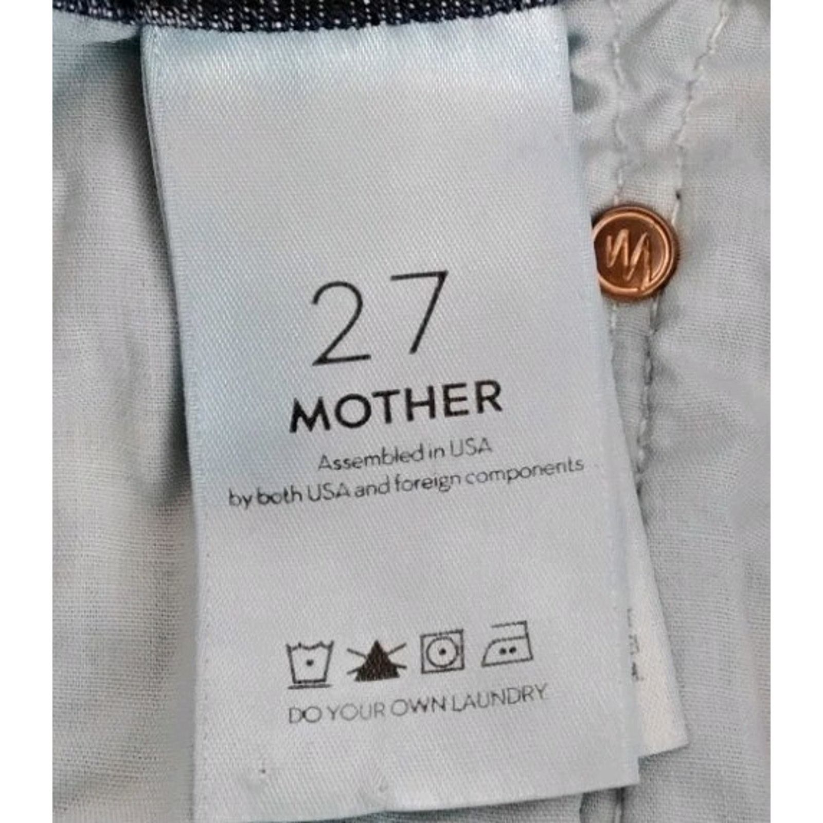 MOTHER Mother High Waist Looker Jean Women's 27" Dark Distressed Size 27" / US 4 / IT 40 - 13 Thumbnail