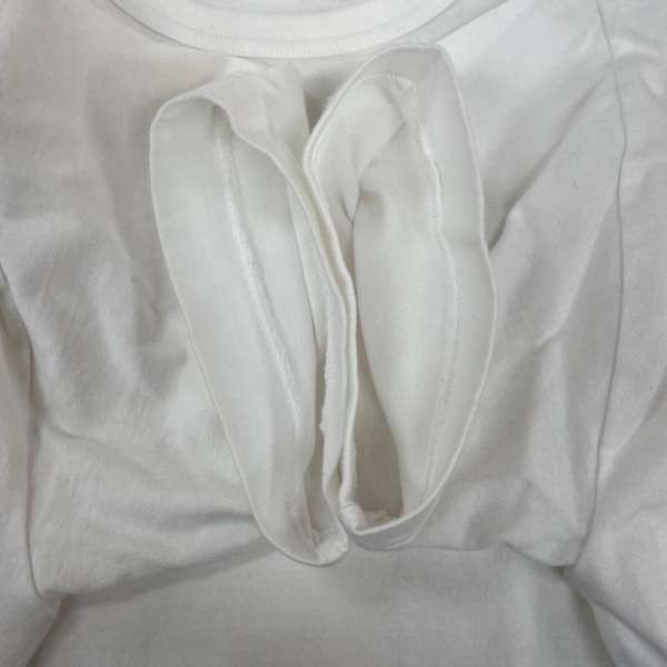 Comme des Garcons PLAY T-Shirts Cotton Short Sleeve Embroidered Heart White Size US L / EU 52-54 / 3 - 5 Thumbnail