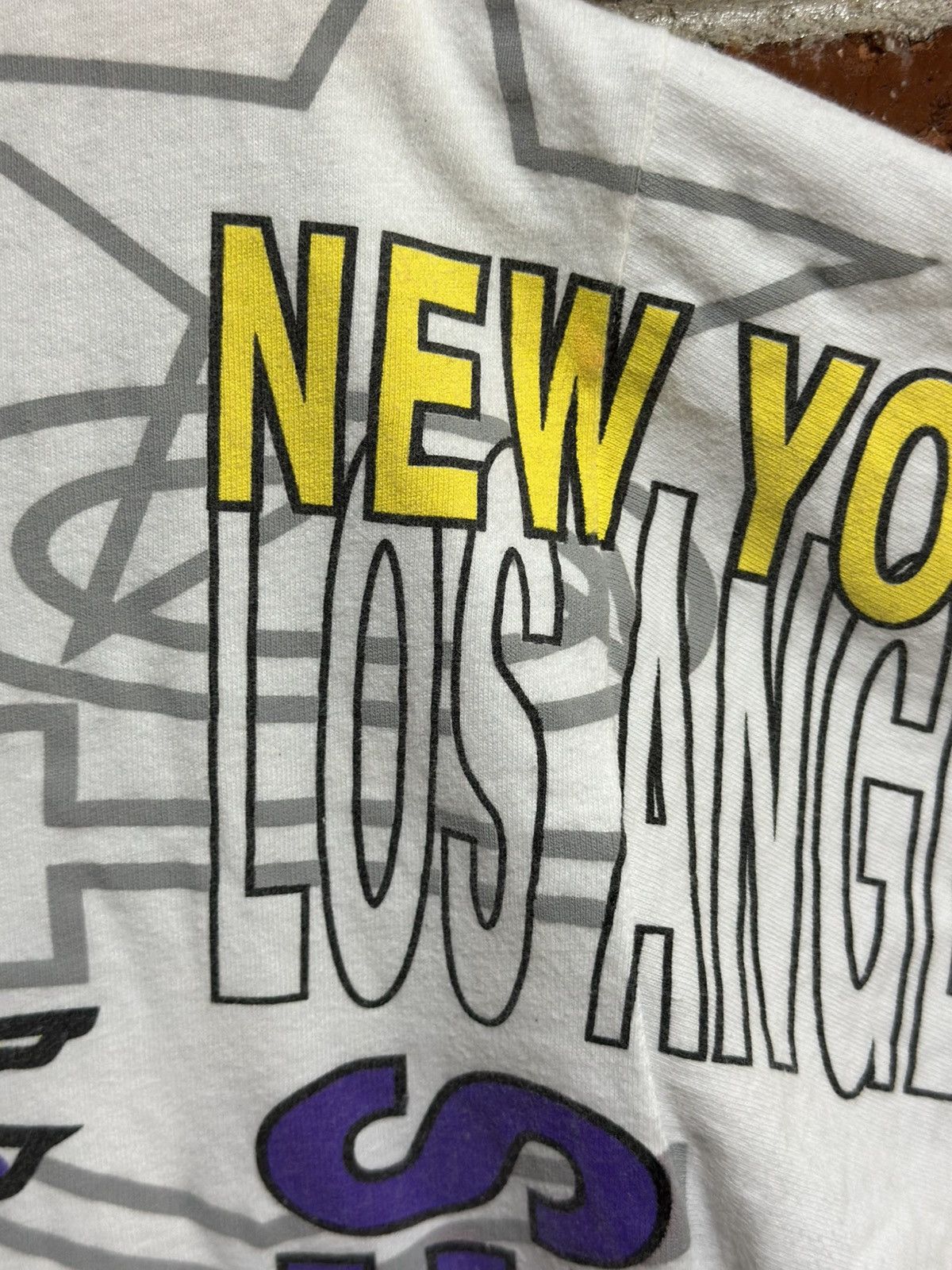Vintage Vintage America From N.Y To L.A Fullprint Faded Tee Size US L / EU 52-54 / 3 - 5 Thumbnail