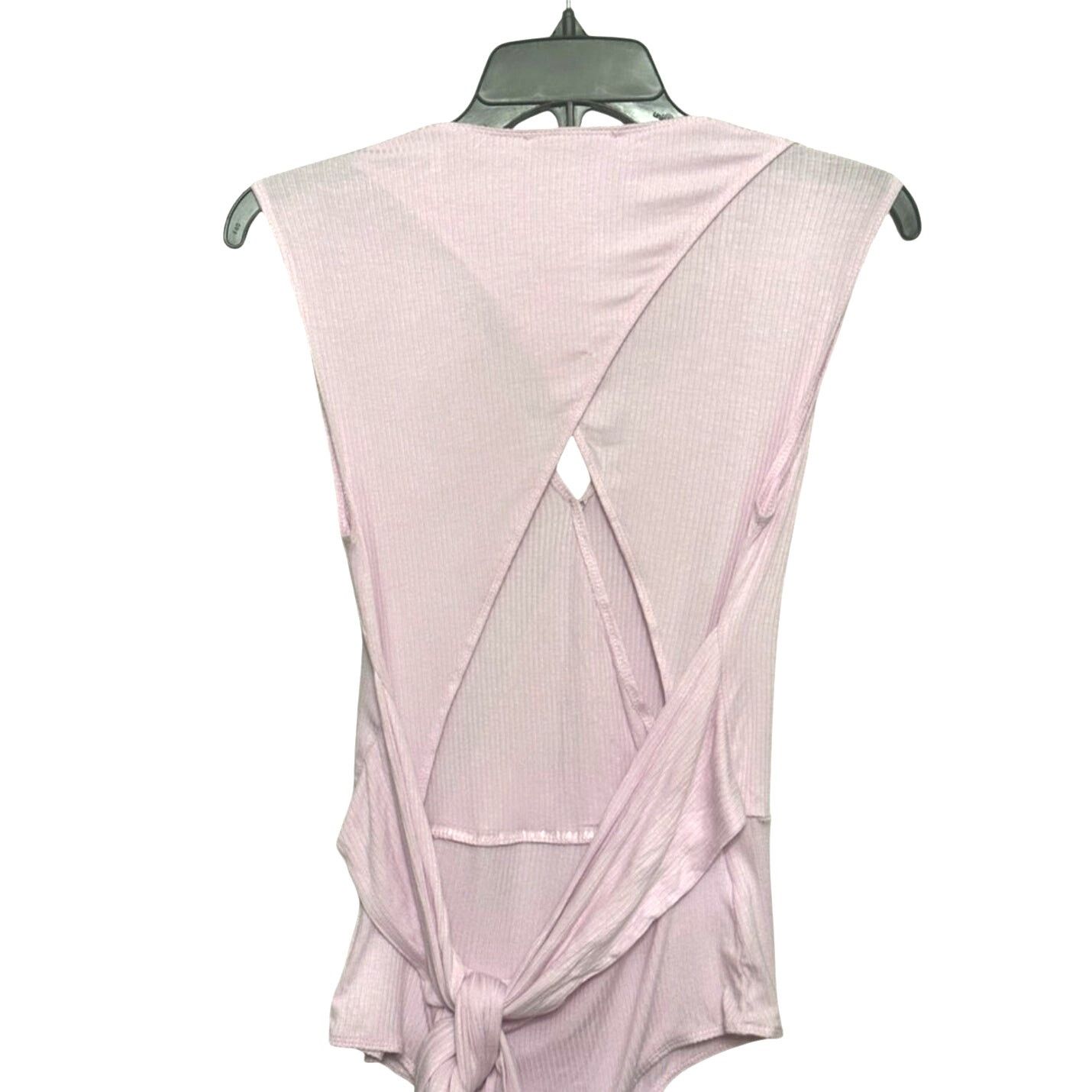 Other BCBGeneration Bodysuit Surplice Front Ribbed Tie Pink S NWOT Size S / US 4 / IT 40 - 7 Thumbnail