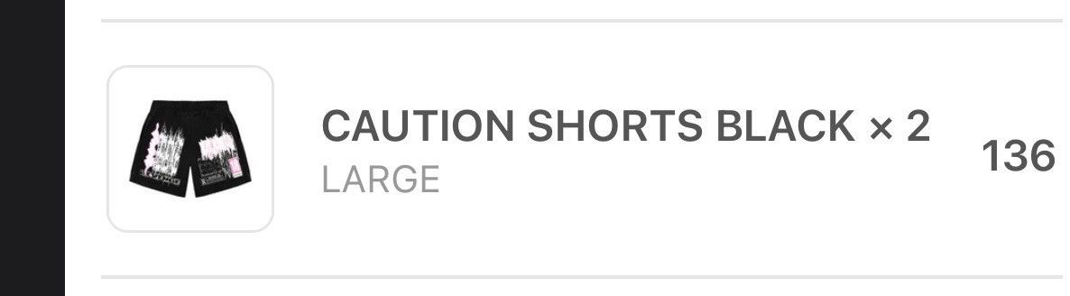 Revenge Revenge CAUTION SHORTS BLACK Size US 34 / EU 50 - 6 Thumbnail