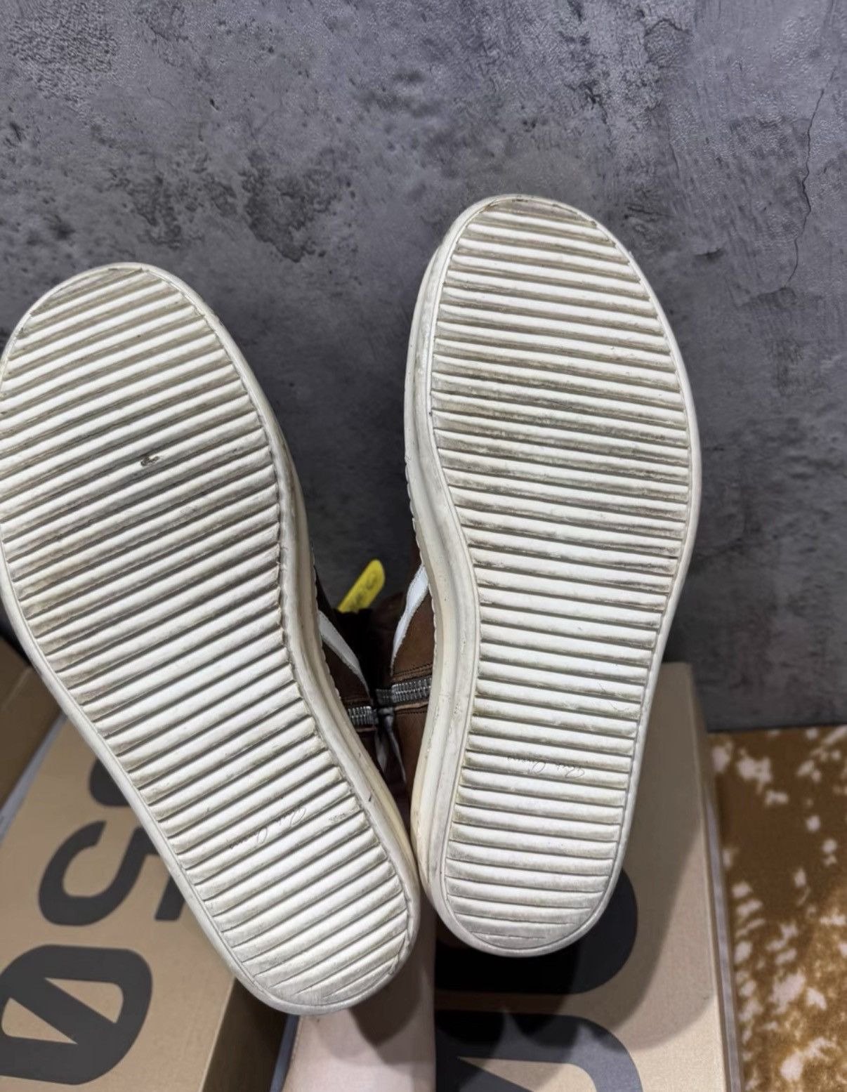 Rick Owens Rick Owens Geobasket, Mocha Brown & White K37 Size US 9.5 / EU 42-43 - 9 Thumbnail