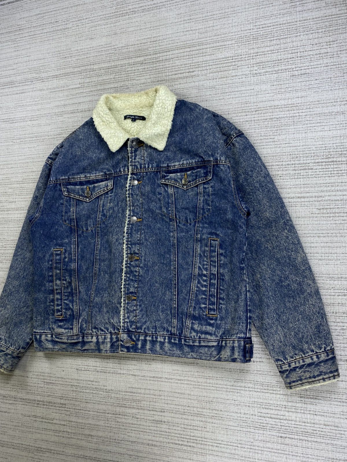 Issey Miyake Jungle Storm Denim Blue Multipocket Sherpa Denim Jacket Size US L / EU 52-54 / 3 - 4 Thumbnail