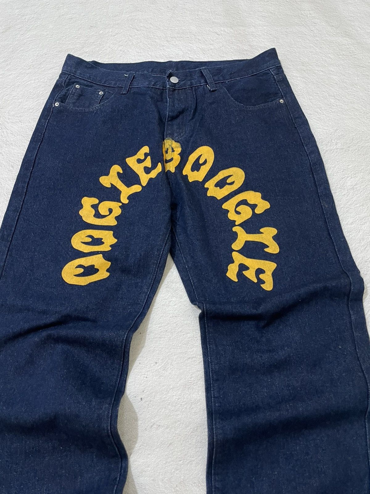 Japanese Brand 00s Disney Oogie Boogie Graphic Denim Rare Y2K Japanese Size US 35 - 2 Thumbnail