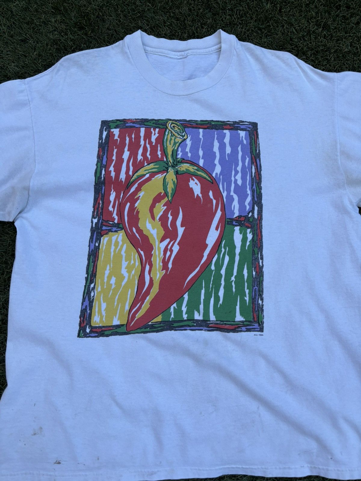 Other Vintage 90s Chili Pepper art t shirt Size US XL / EU 56 / 4 - 2 Thumbnail