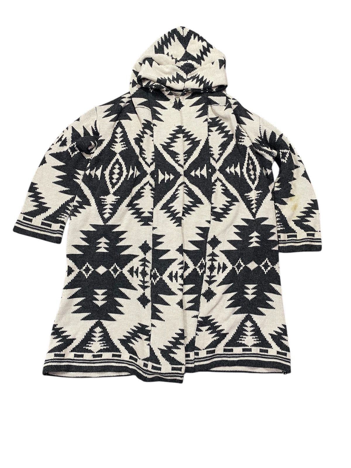 GOA Natural Vintage Goa navajo Tribal Knit Hooded Cardigan Size US XXL / EU 58 / 5 - 1 Thumbnail