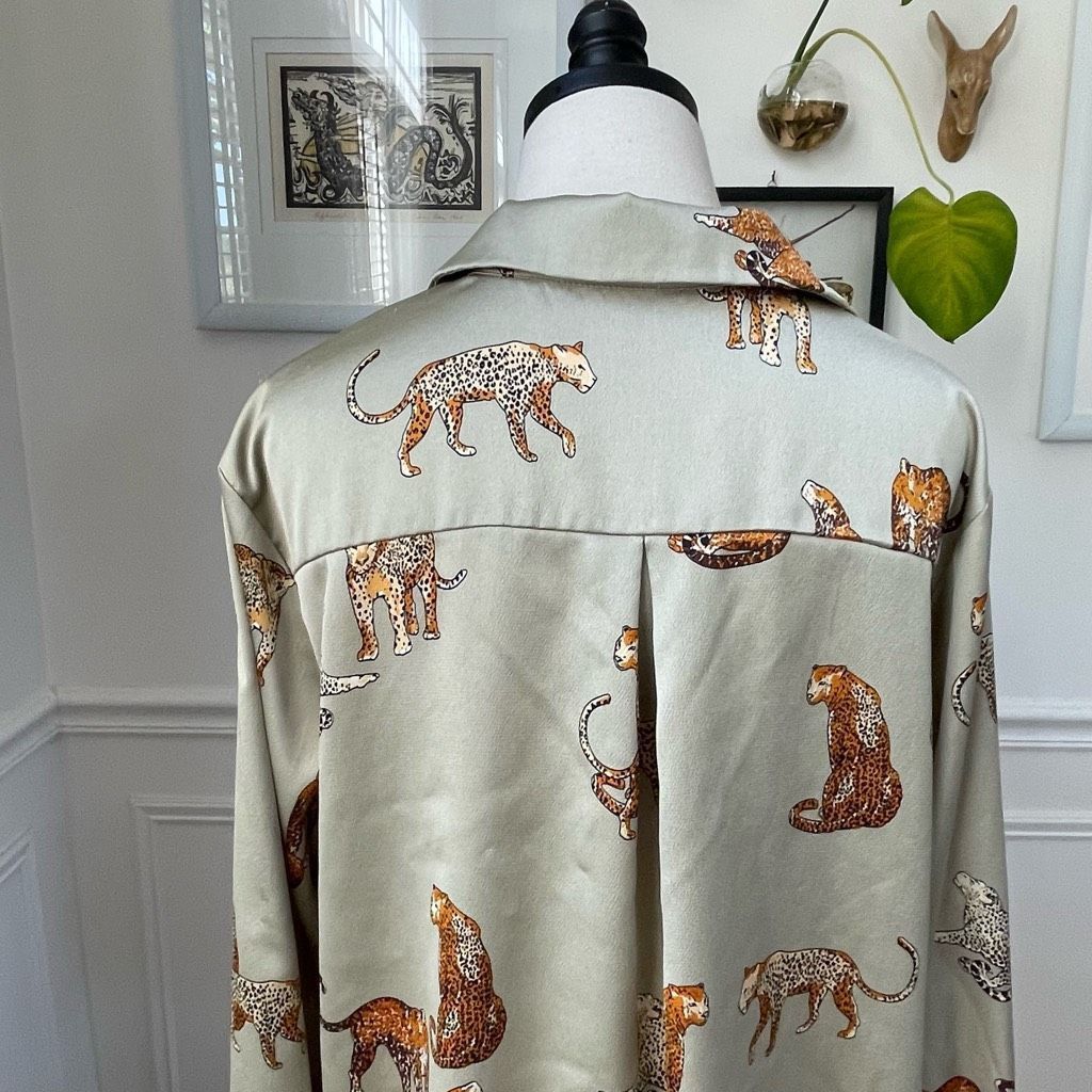 Other NWOT Good Times USA My Remedy Pant Top Set Sage Green Cheeta Size XL / US 12-14 / IT 48-50 - 4 Thumbnail