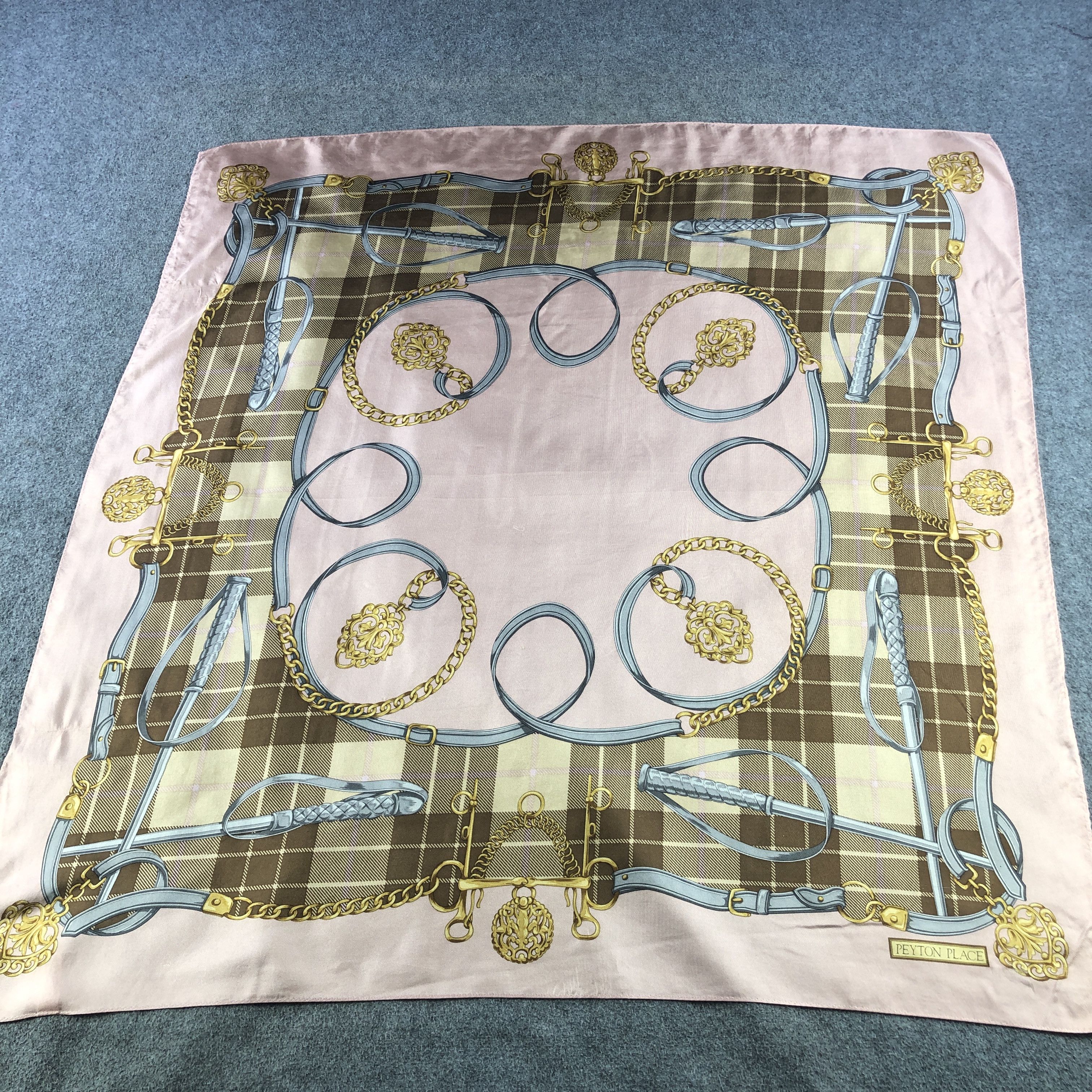PPFM Peyton Place Luxury Silk Scarf M1071 Size ONE SIZE - 2 Thumbnail
