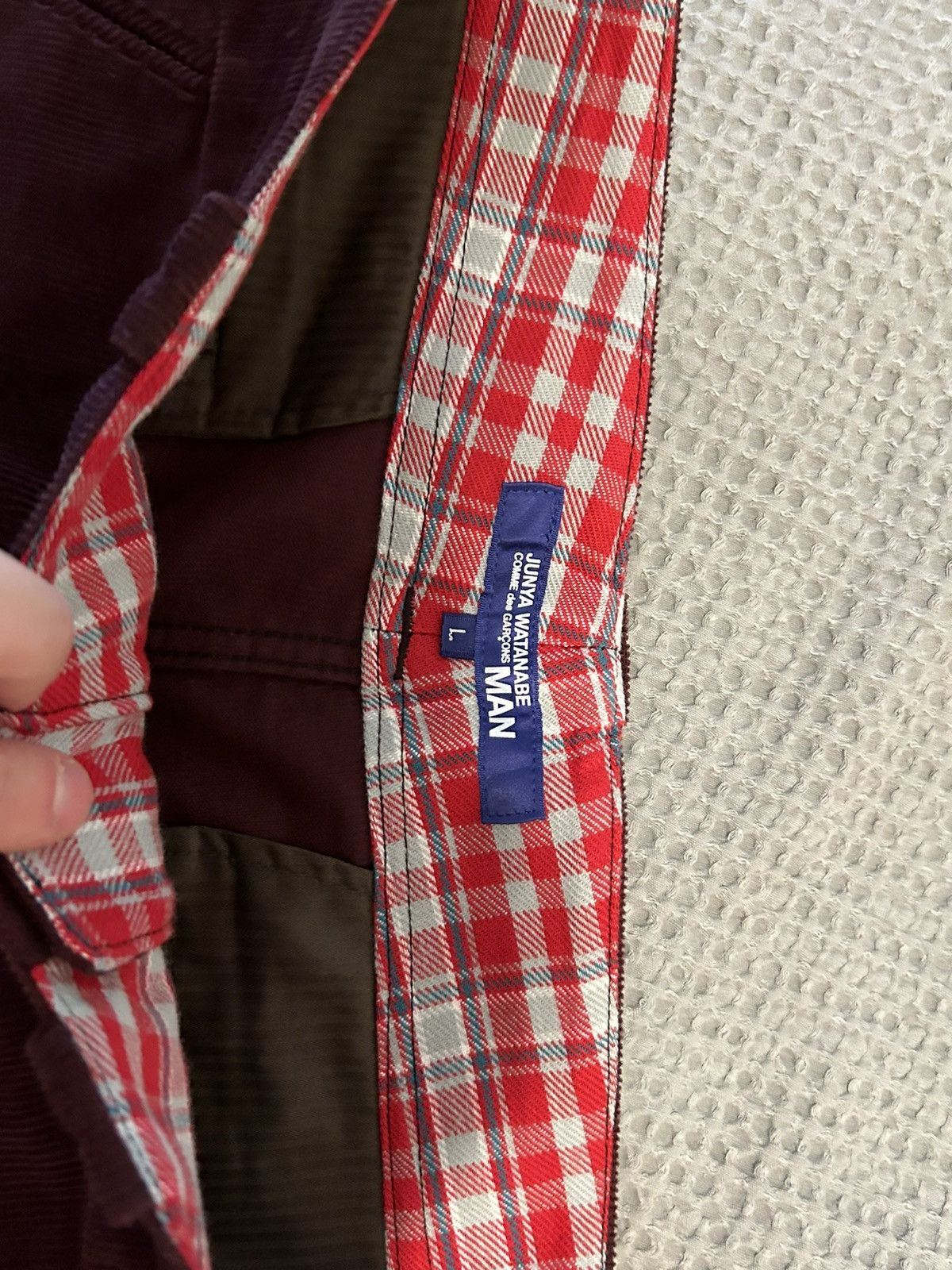 Comme des Garcons Burgundy Junya Watanabe Corduroys Size US 34 / EU 50 - 2 Thumbnail