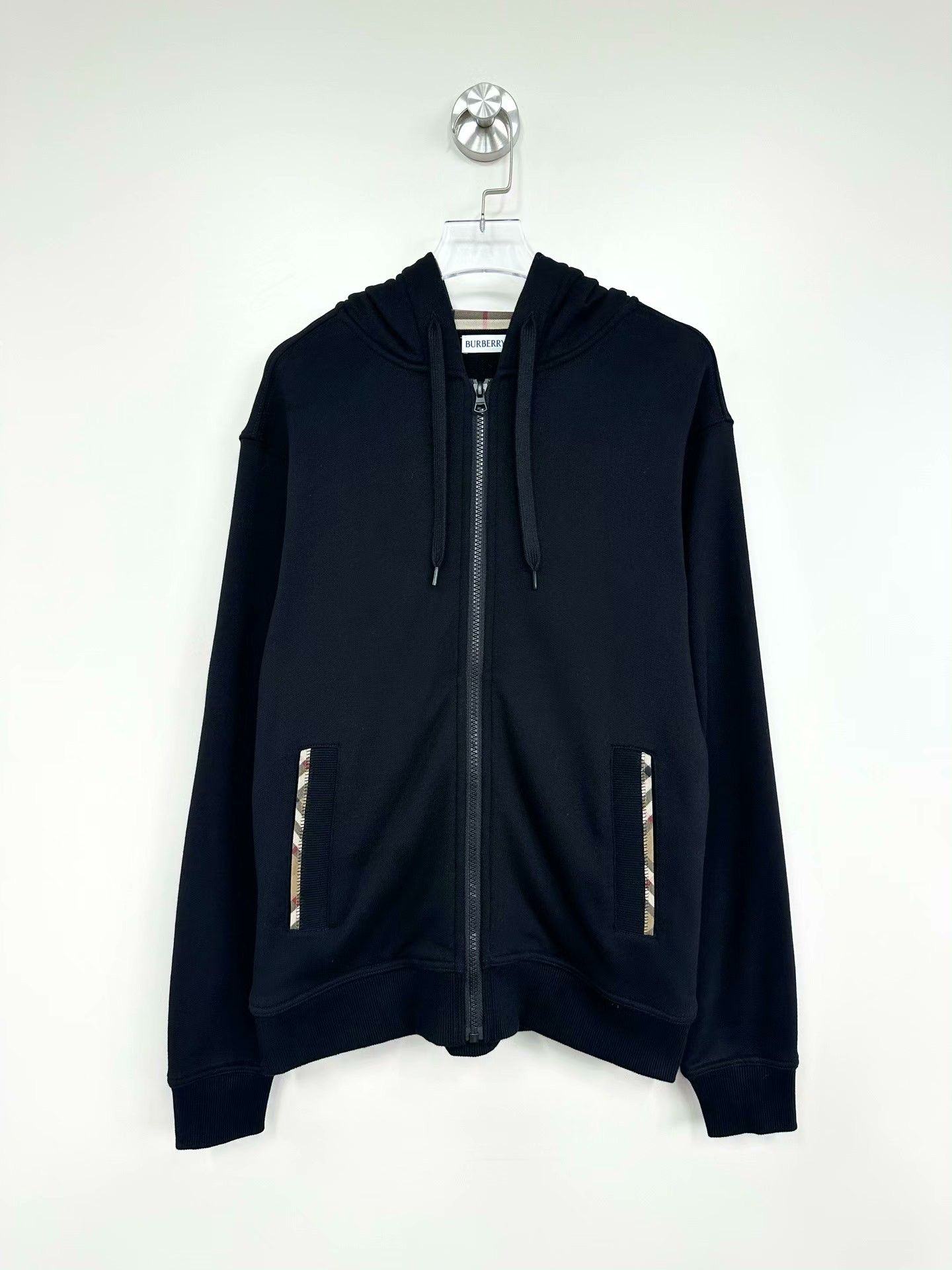 Burberry Burberry Black Check Pocket Hooded Jacket Size XS / US 0-2 / IT 36-38 - 1 Thumbnail