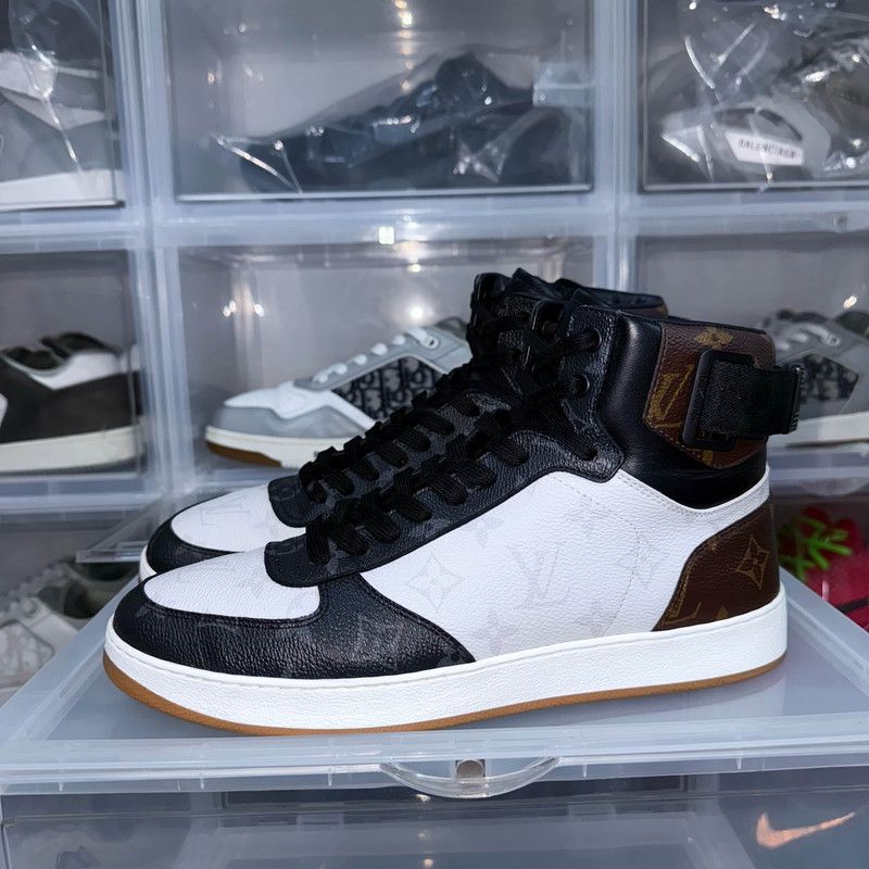 Louis Vuitton Louis Vuitton Rivoli High-Top Sneakers in Black and White 0079 Size US 8 / EU 41 - 1 Thumbnail
