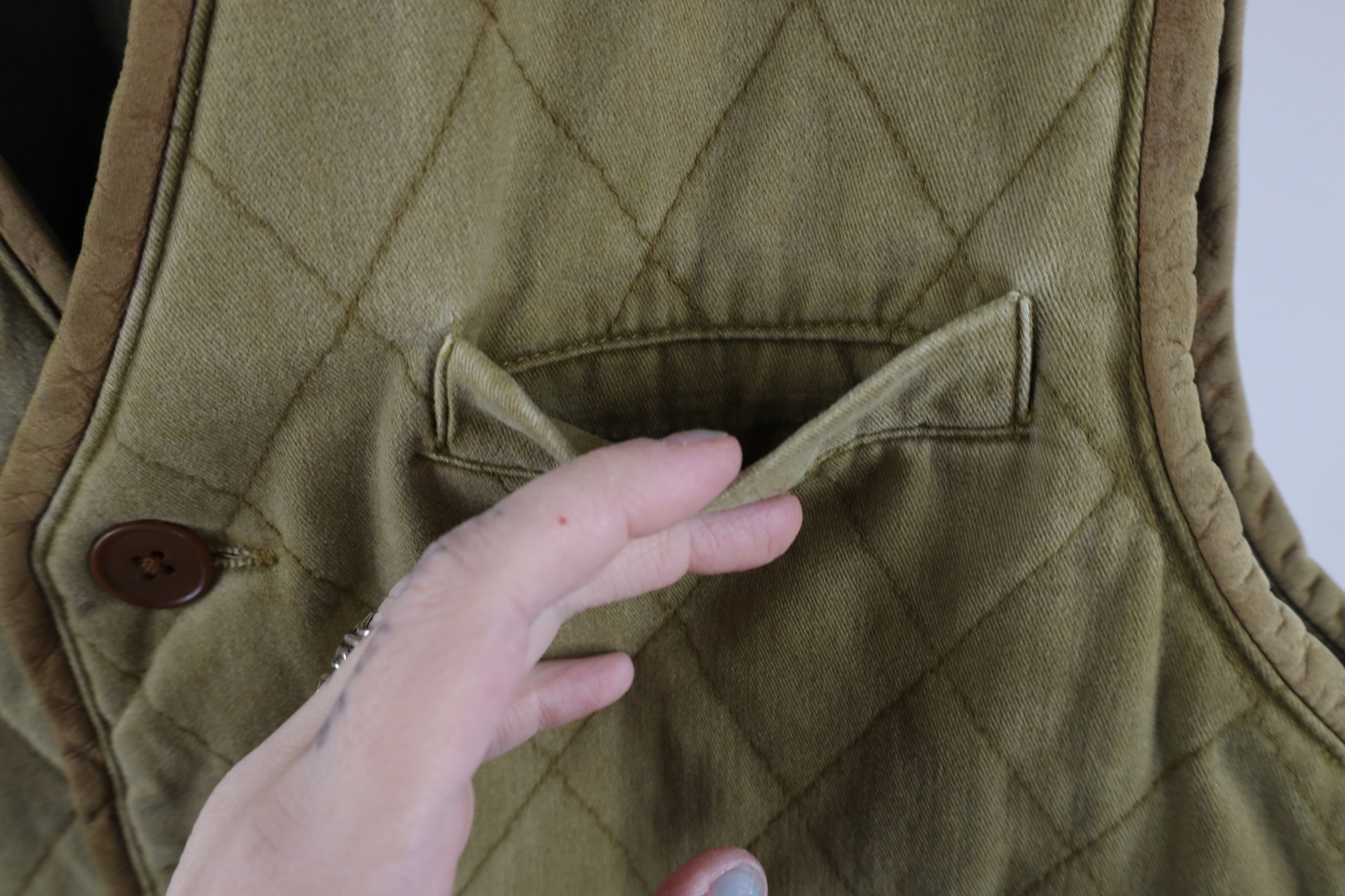Vintage Vintage 90s Streetwear Stonewash Quilted Button Vest Jacket Size US S / EU 44-46 / 1 - 6 Thumbnail