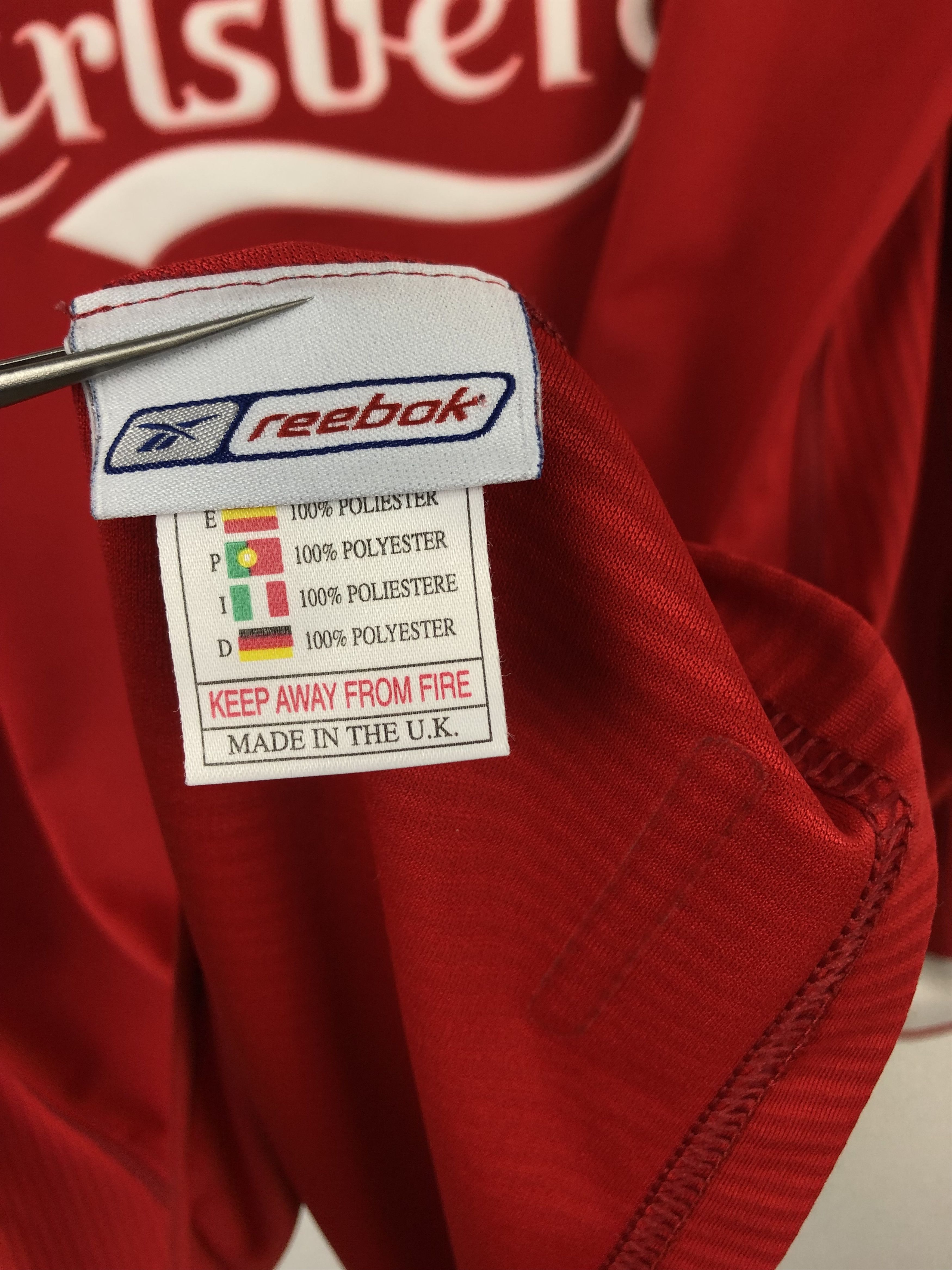Vintage Liverpool football shirt 2002 Soccer Long Sleeve Jersey Rare Size US XL / EU 56 / 4 - 9 Thumbnail