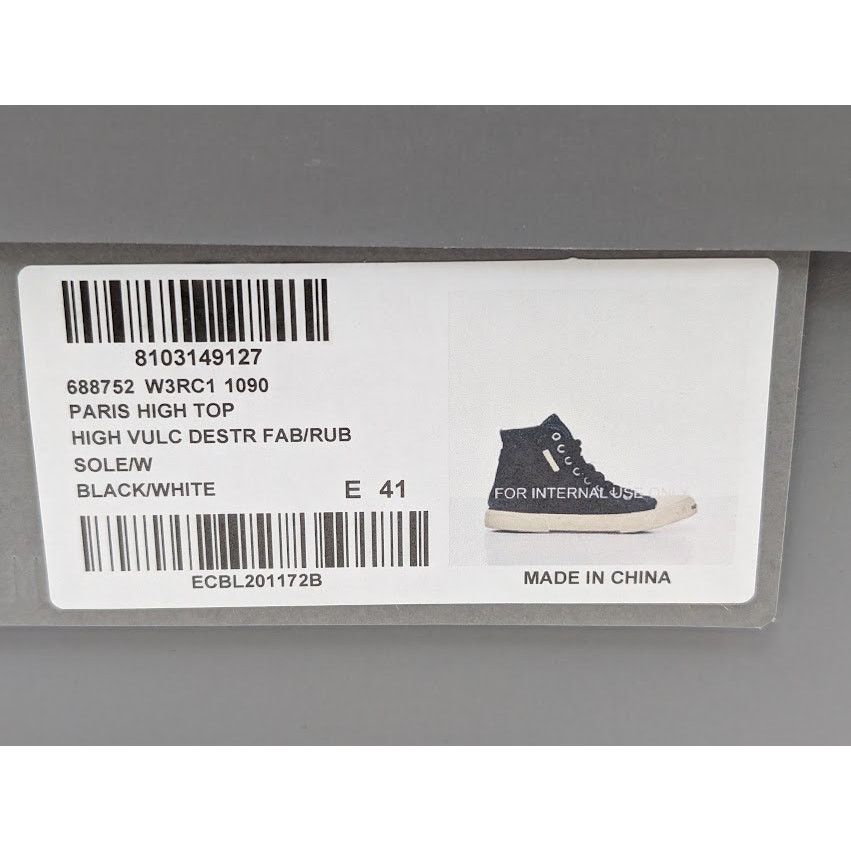 Balenciaga o1rshd1 Q:2 / Paris High-Top Sneakers in Black/White Size US 8 / EU 41 - 15 Thumbnail