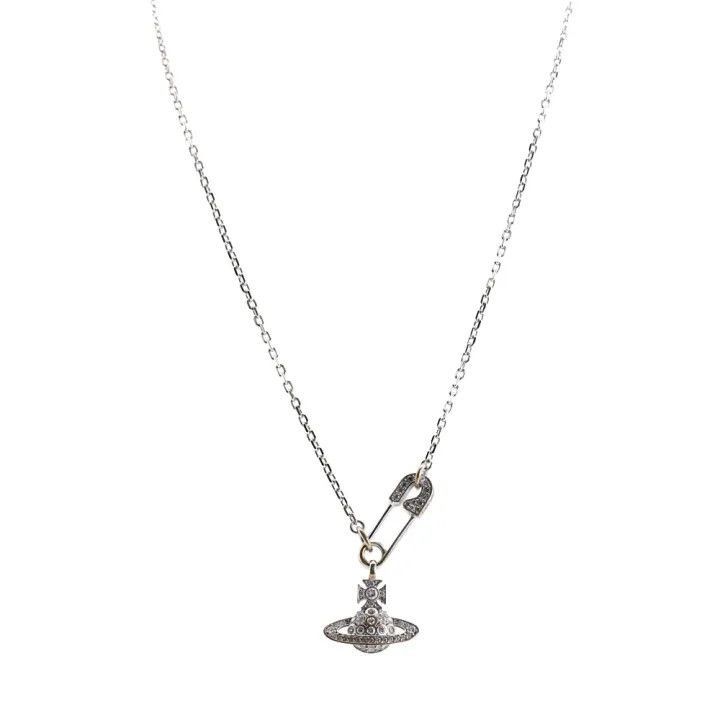 Vivienne Westwood Vivienne Westwood Lucrece Crystal Safety Pin Necklace Size ONE SIZE - 7 Thumbnail