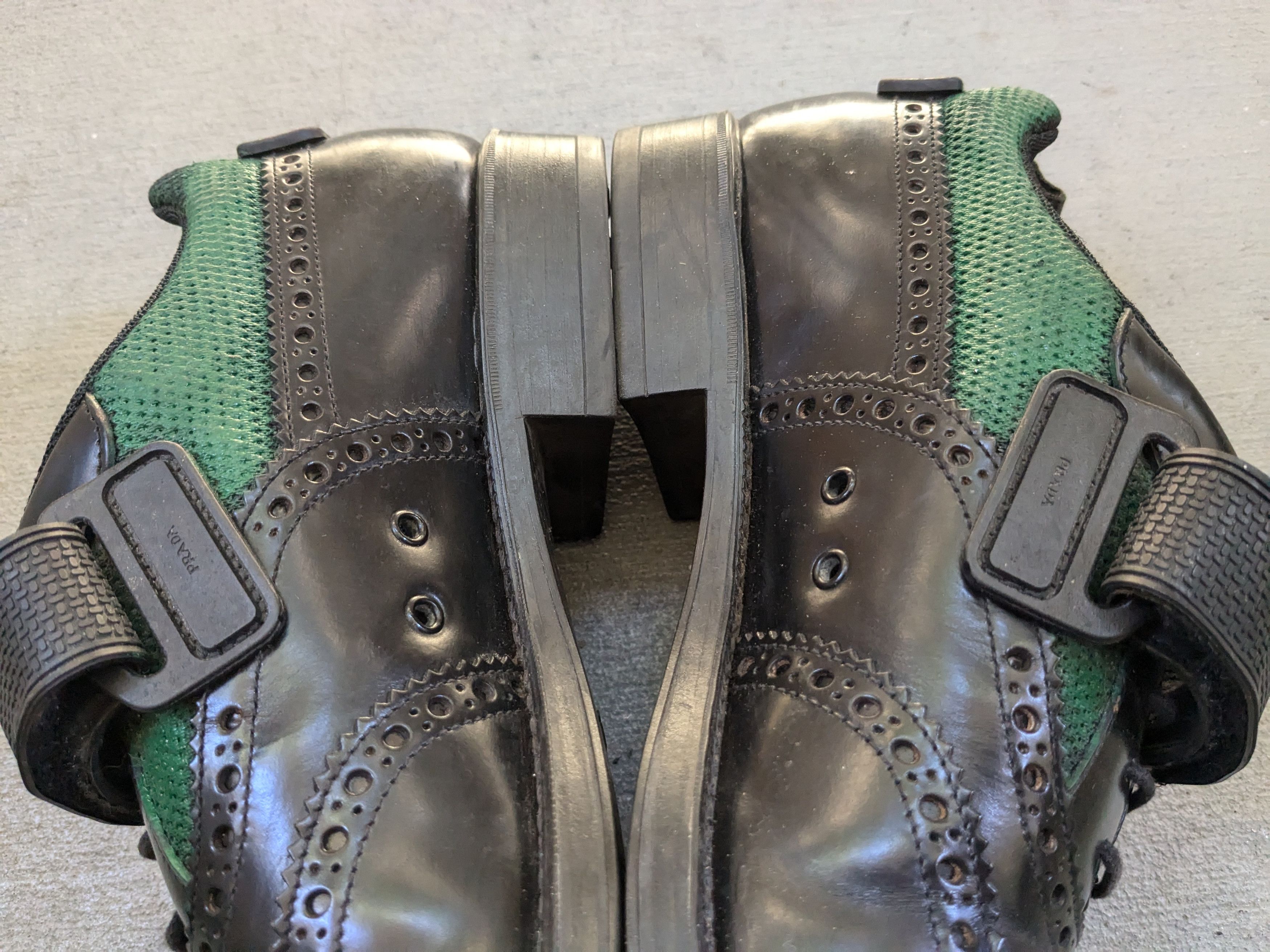 Prada Prada Brogues Wingtips Black Green 10.5 Strap Leather Size US 10.5 / EU 43-44 - 15 Thumbnail