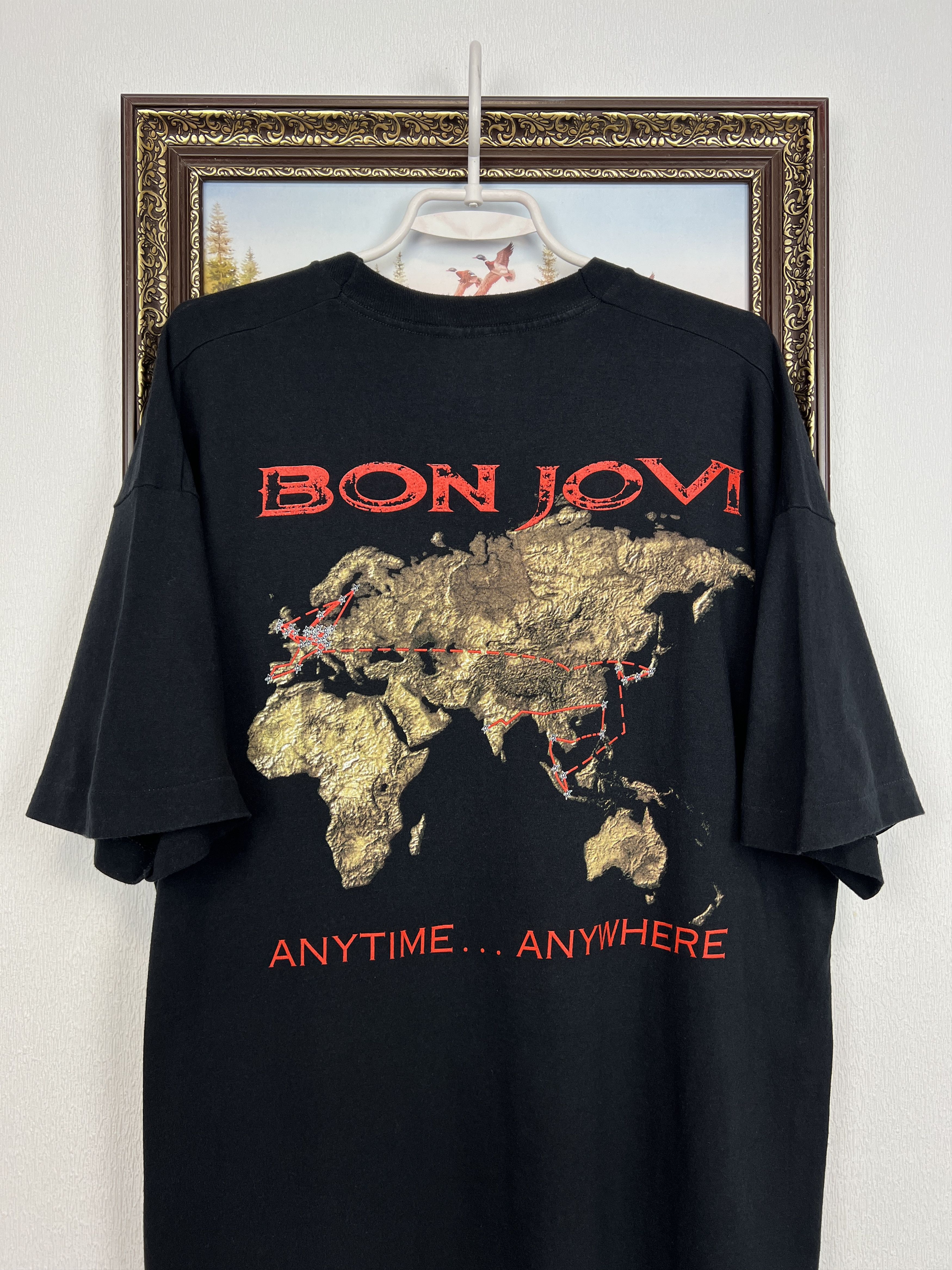 Vintage Vintage 90's Bon Jovi Cross Road European Shirt Tee Hype Size US XL / EU 56 / 4 - 13 Thumbnail