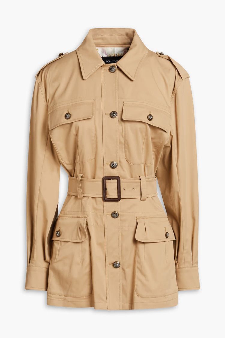 Dolce & Gabbana o1y0825 Safari Jacket in Beige Size L / US 10 / IT 46 - 1 Thumbnail