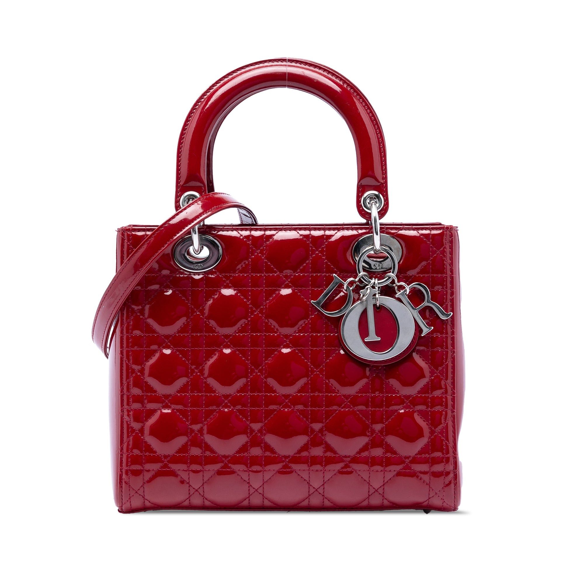 Dior Medium Patent Cannage Lady Dior Size ONE SIZE - 1 Thumbnail