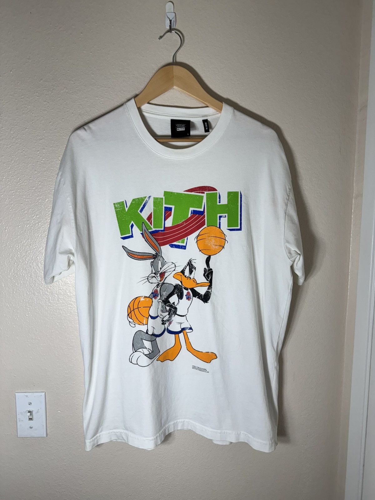 ヴィンテージ✨️マイケルジョーダン主演SPACE JAM ホワイト Tシャツ ヴィンテージ✨️マイケルジョーダン主演SPACE JAM ホワイト T
