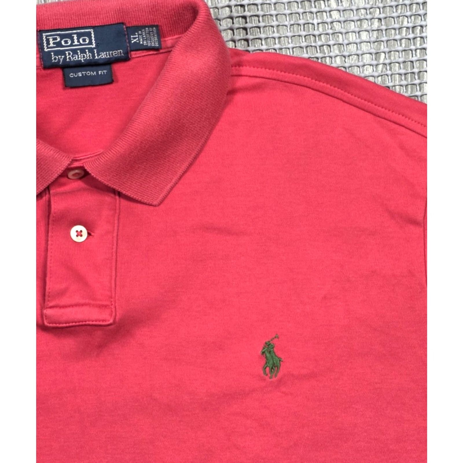 Polo Ralph Lauren Polo Ralph Lauren Polo Shirt XL Pink Green Pony Long Sleeve Mens Soft Custom Fit Size US XL / EU 56 / 4 - 3 Thumbnail