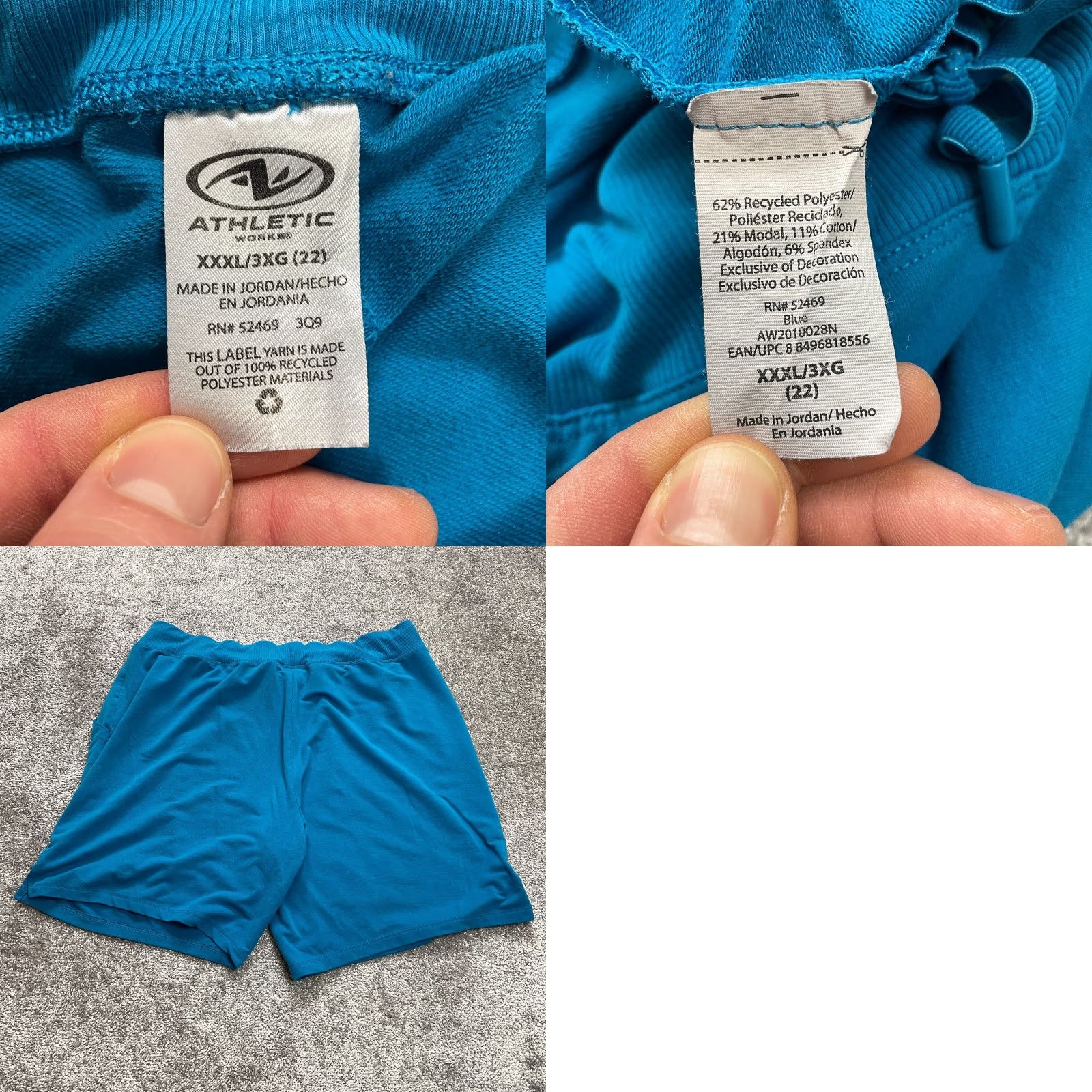Athletic Works Athletic Works Sweatshorts Womens XXXL 22 Light Blue Lounge Soft Drawstring Elastic Waist Casual Shorts Sweat Size ONE SIZE - 8 Thumbnail