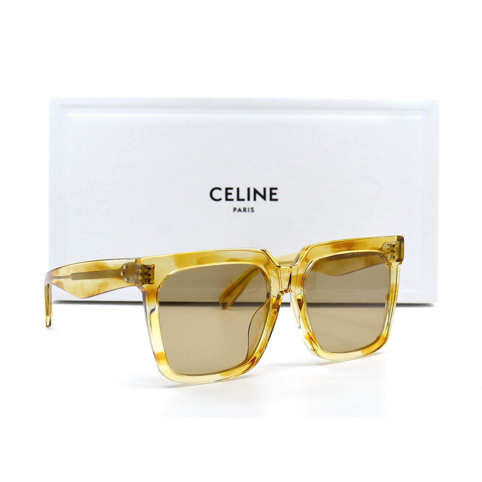 Celine CELINE PARIS CL4055FN 55E STRIPED HONEY HAVANA SUNGLASSES Size ONE SIZE - 7 Thumbnail