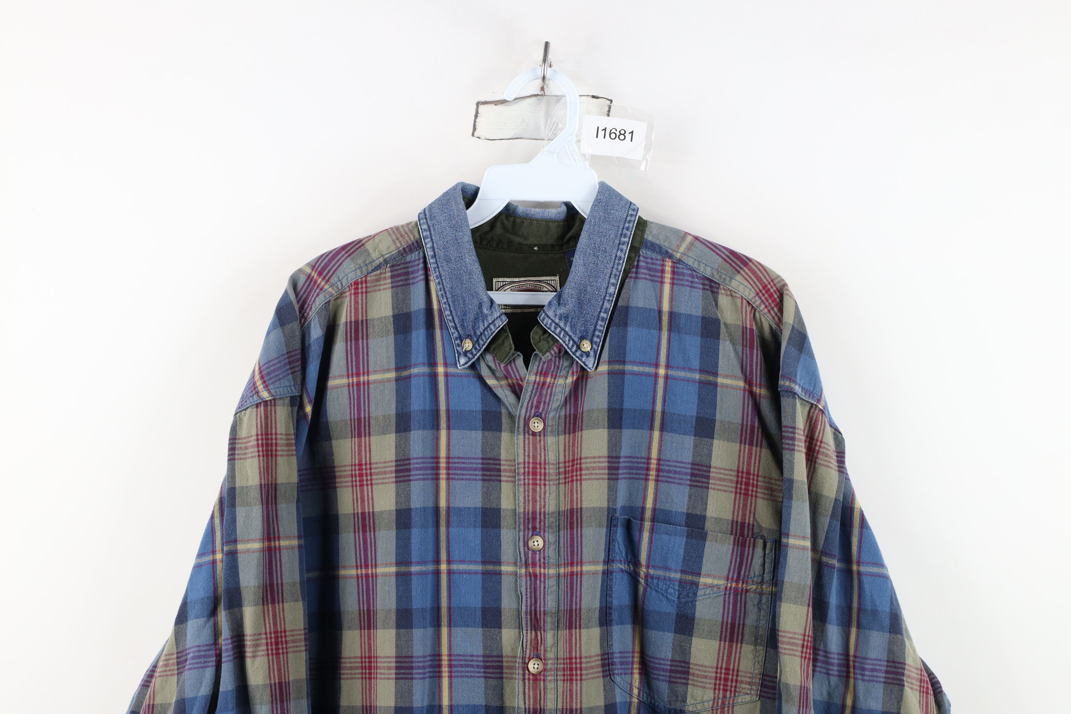 Vintage Vintage 90s Streetwear Collar Collared Button Down Shirt Size US L / EU 52-54 / 3 - 2 Thumbnail