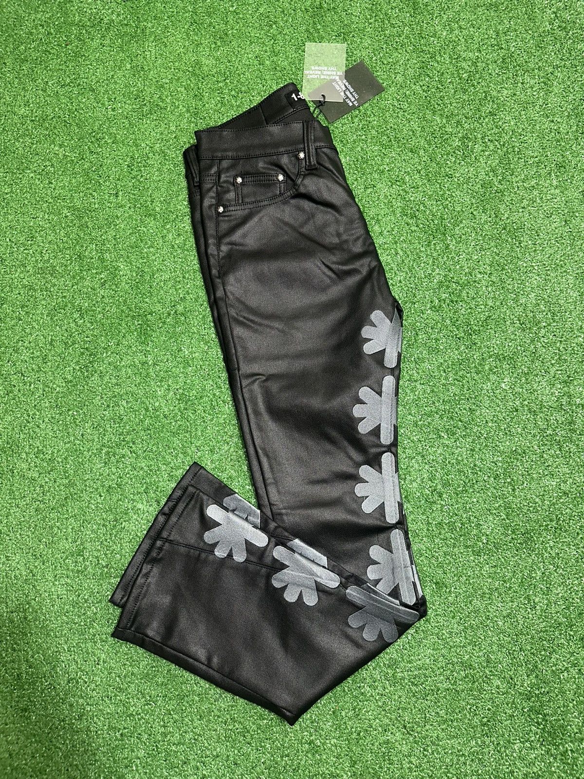 LOSTSHDWS Lostshwds Black Wax Jeans Size US 32 / EU 48 - 6 Thumbnail