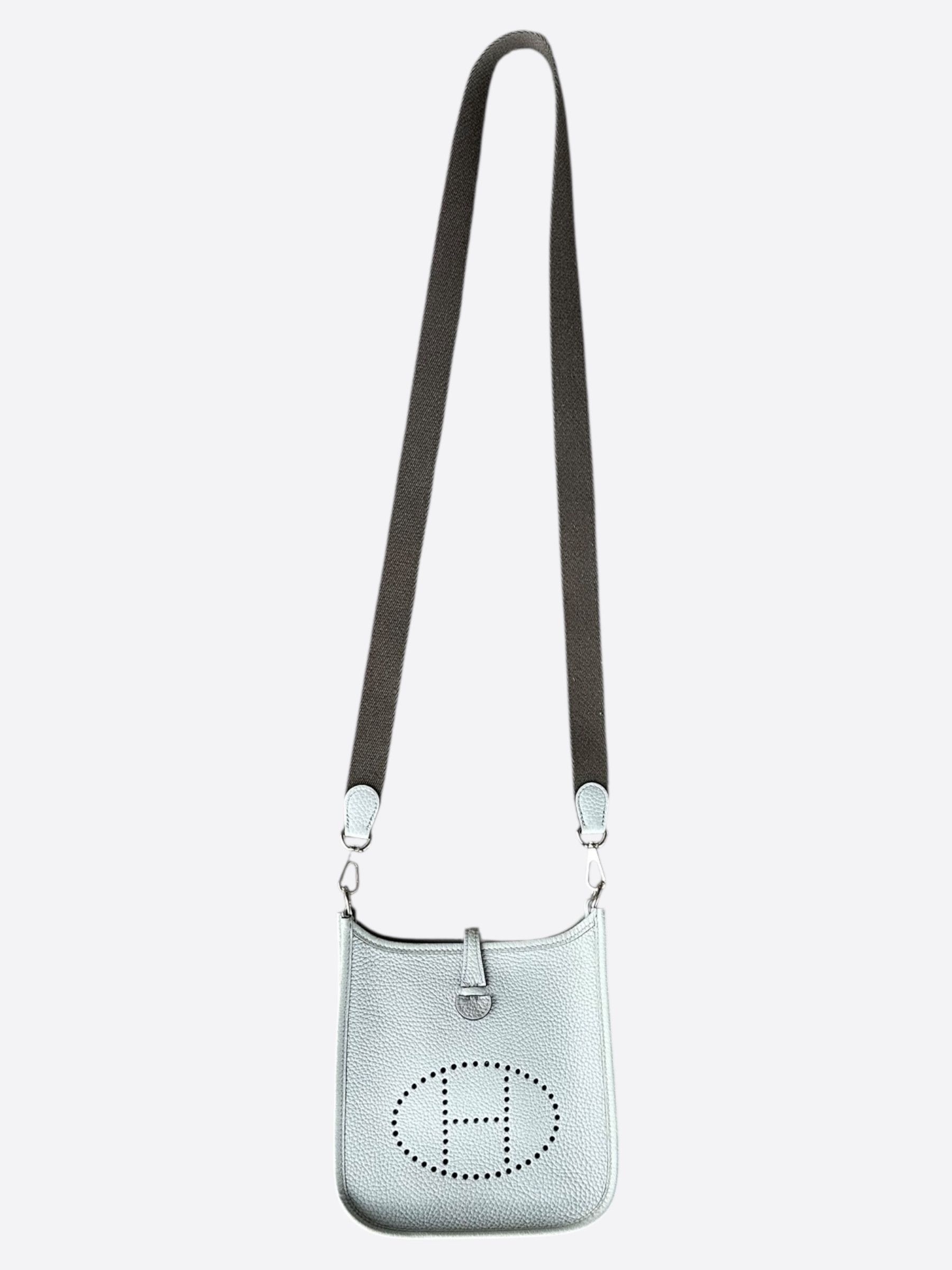 Hermes Hermes Bleu Pale Etain Taurillon Evelyn TPM Size ONE SIZE - 1 Thumbnail