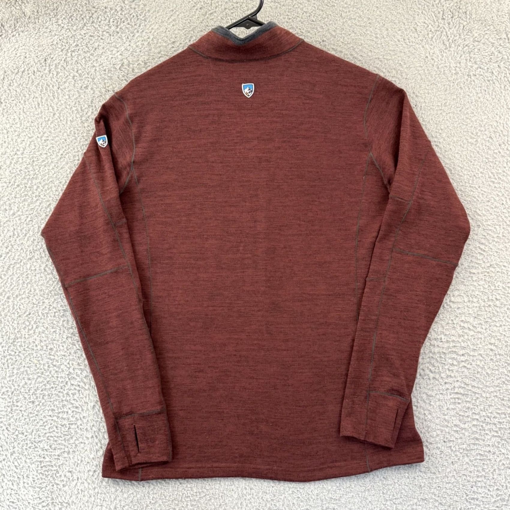 Vintage Kuhl Sweater Mens Medium Red Quarter Zip Long Sleeve Pullover Outdoor Hiking Wool Polyester Fleece Size US M / EU 48-50 / 2 - 7 Thumbnail