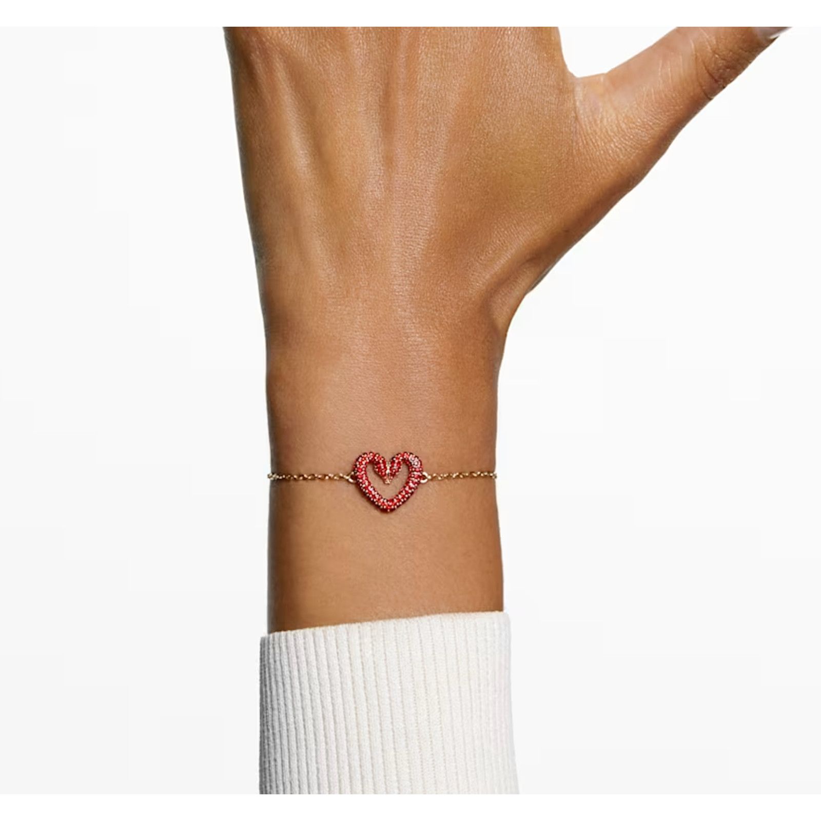 Swarovski Swarovski Una bracelet Heart, Small, Red, Gold-tone plated Size ONE SIZE - 5 Thumbnail