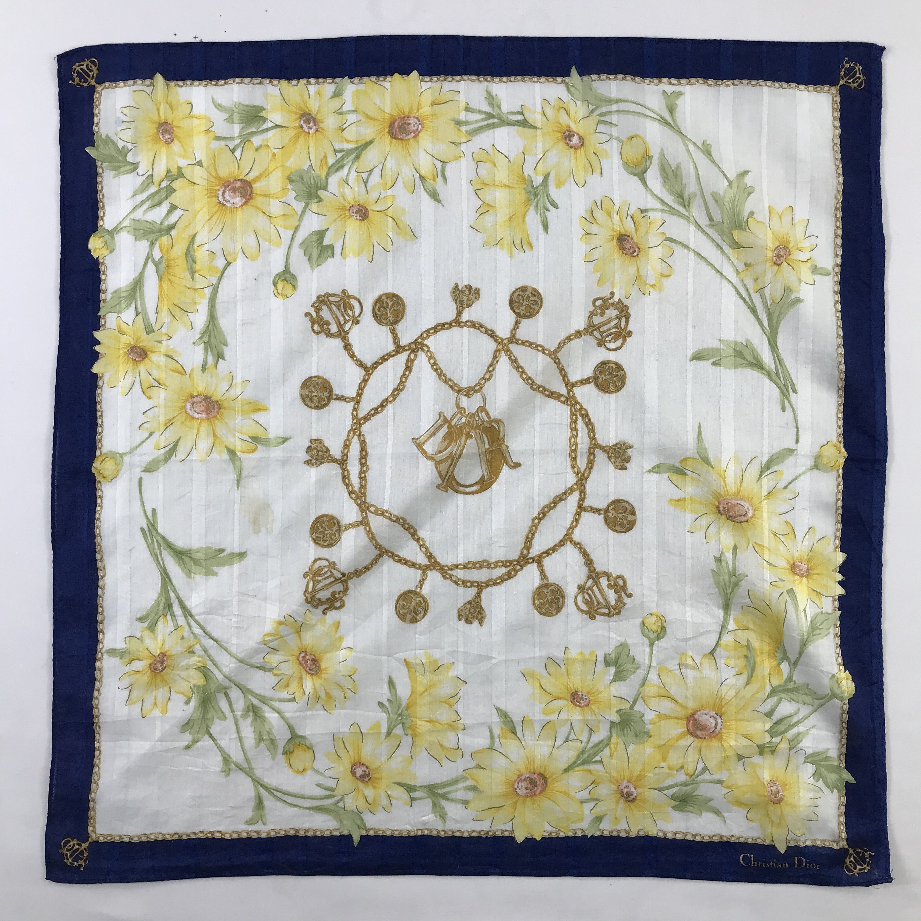 Christian Dior Monsieur × Vintage Christian Dior Bandana / Handkerchief / Neckerchief - S404 Size ONE SIZE - 1 Thumbnail