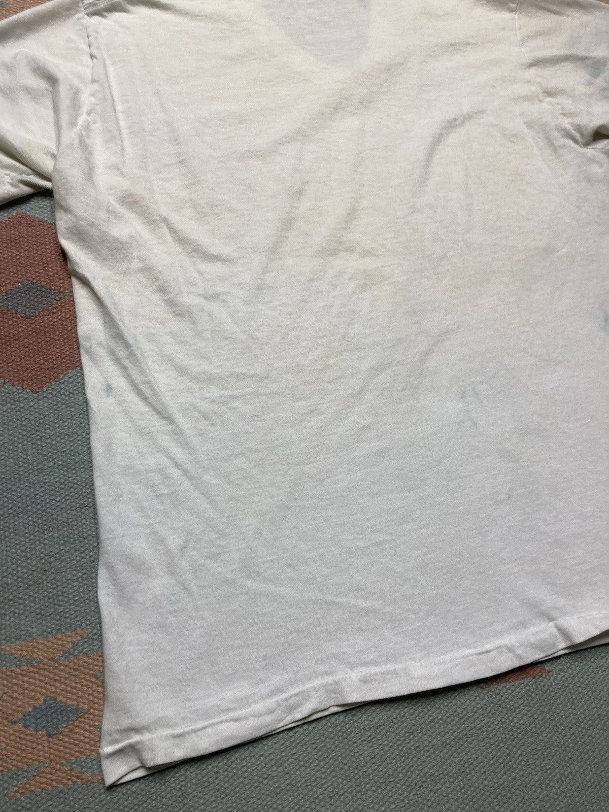 Vintage 70s blank white t shirt v neck soft combed cotton grunge XL Size US XL / EU 56 / 4 - 10 Thumbnail