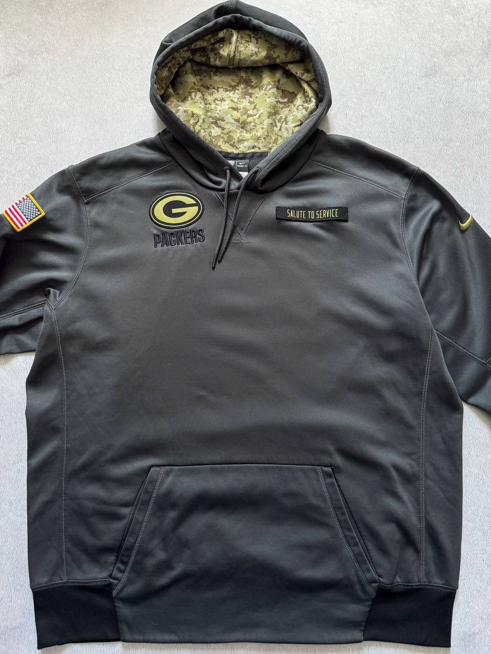 Nike Rare Nike Green Bay Packers NFL Hoodie Patched Sweatshirt Size US XXL / EU 58 / 5 - 5 Thumbnail
